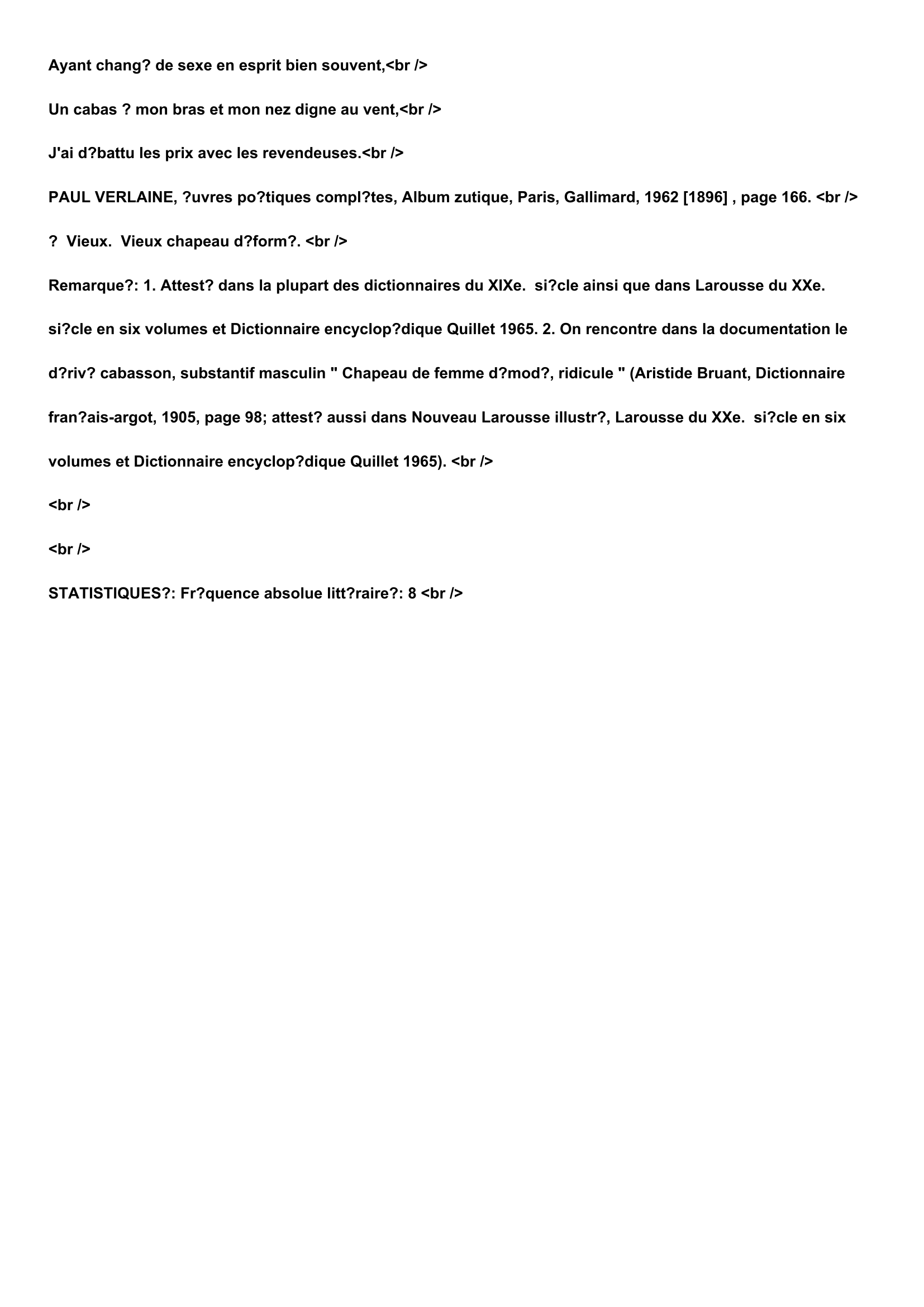 Prévisualisation du document Définition:
CABAS, substantif masculin.