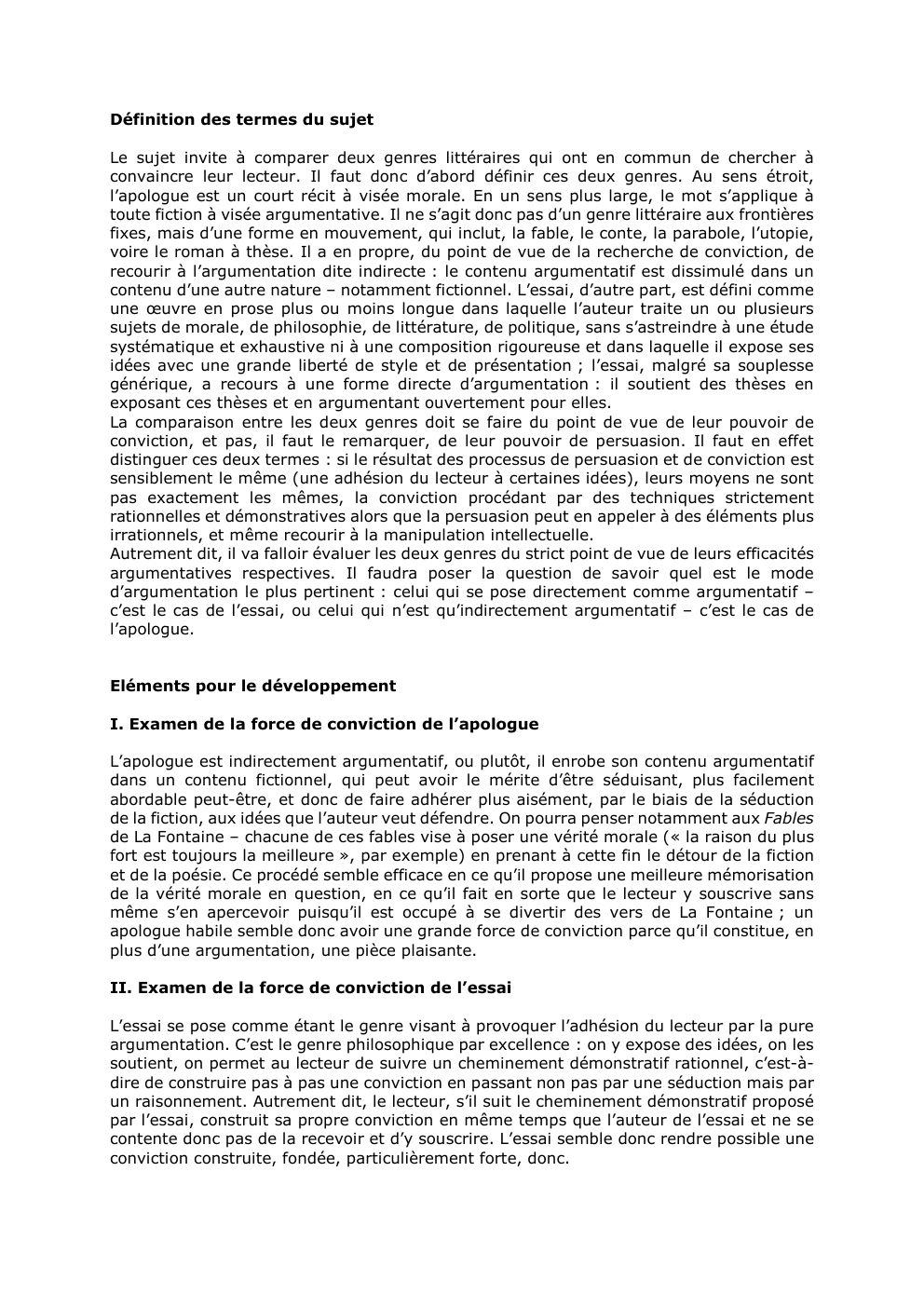 Prévisualisation du document Définition des termes du sujet
Le sujet invite à comparer deux genres littéraires qui ont en commun de chercher à...
