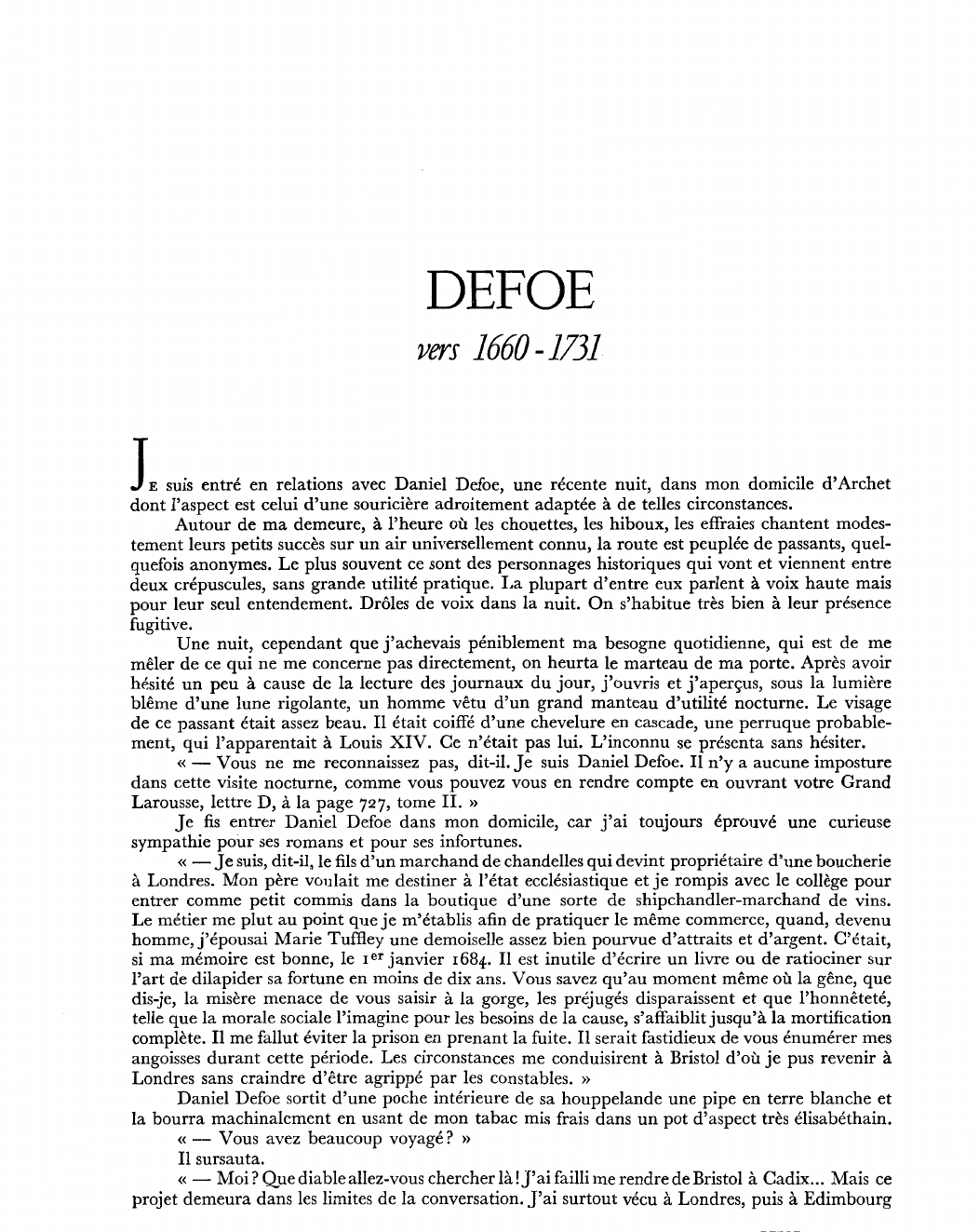 Prévisualisation du document DEFOE