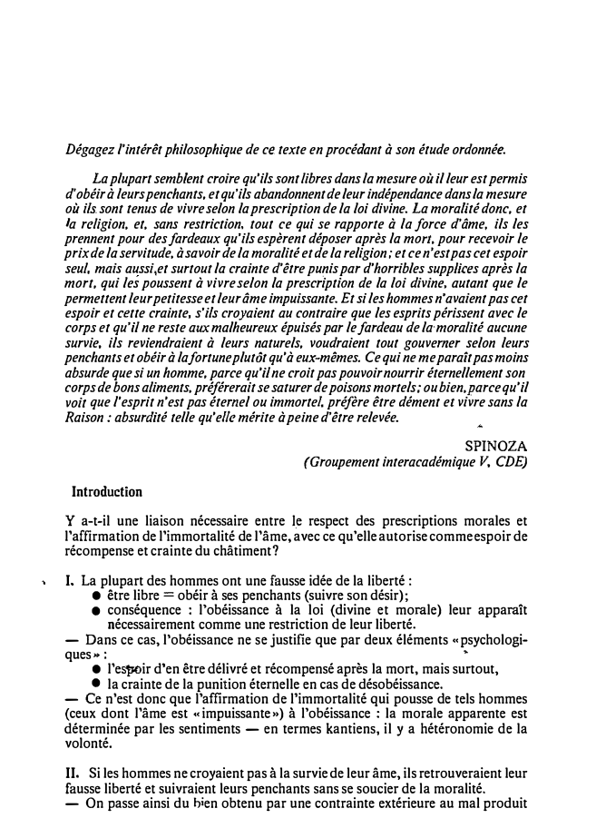 Prévisualisation du document Dégagez l'intérêt philosophique de ce texte en procédant à son étude ordonnée.
la plupart semblent croire qu'ils sont libres dans...