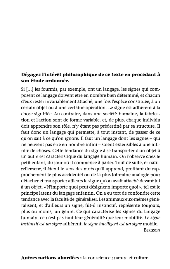 Prévisualisation du document Dégagez l'intérêt philosophique de ce texte en procédant à
son étude ordonnée.
Si [... ] les fourmis, par exemple, ont...