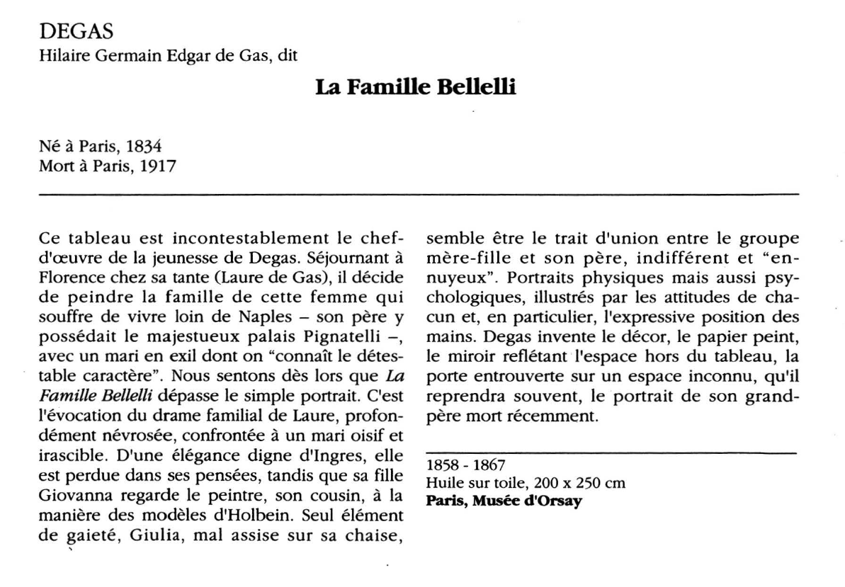 Prévisualisation du document DEGAS : La Famille Bellelli