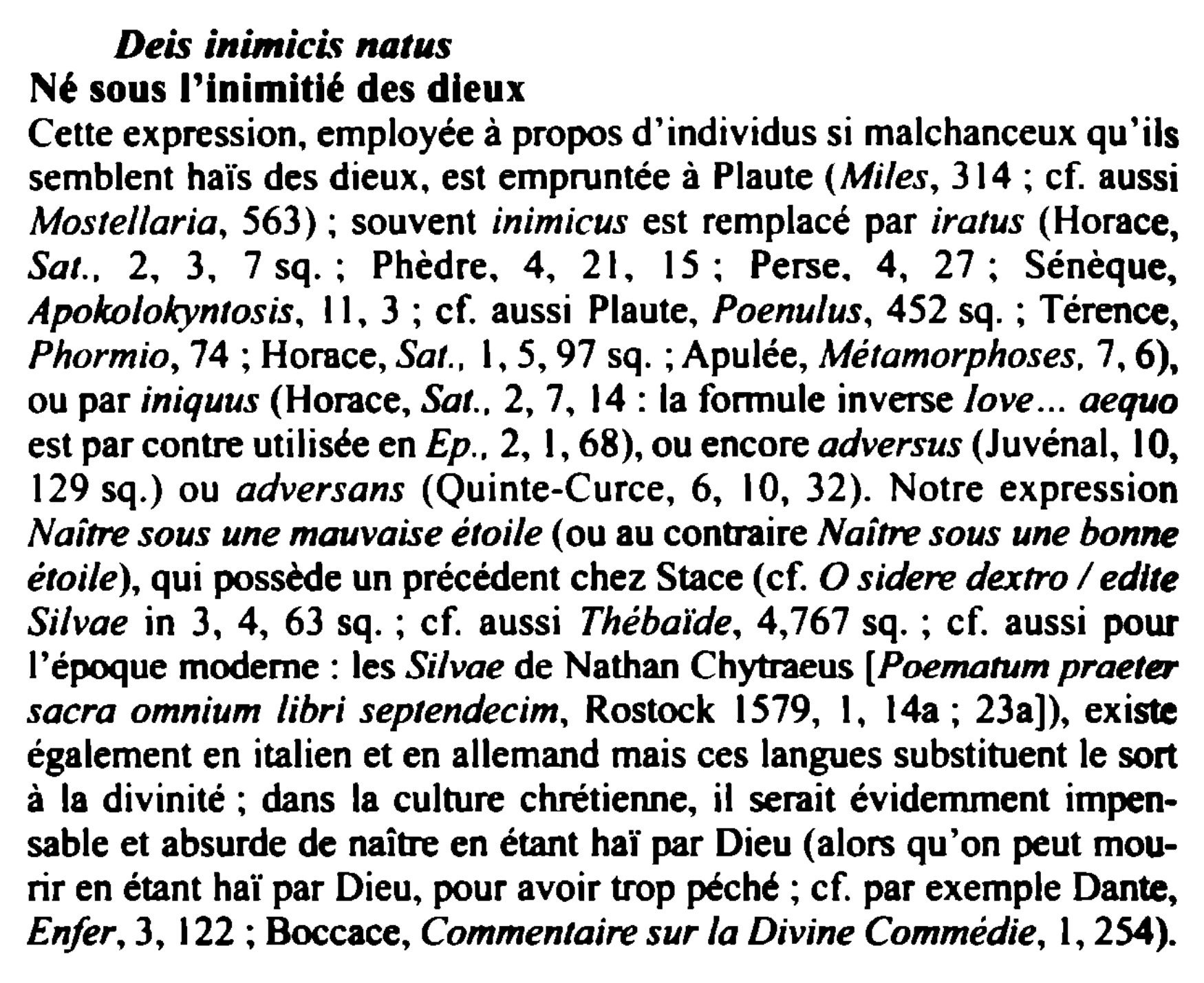 Prévisualisation du document Deis inimicis natus / Né sous l'inimitié des dieux