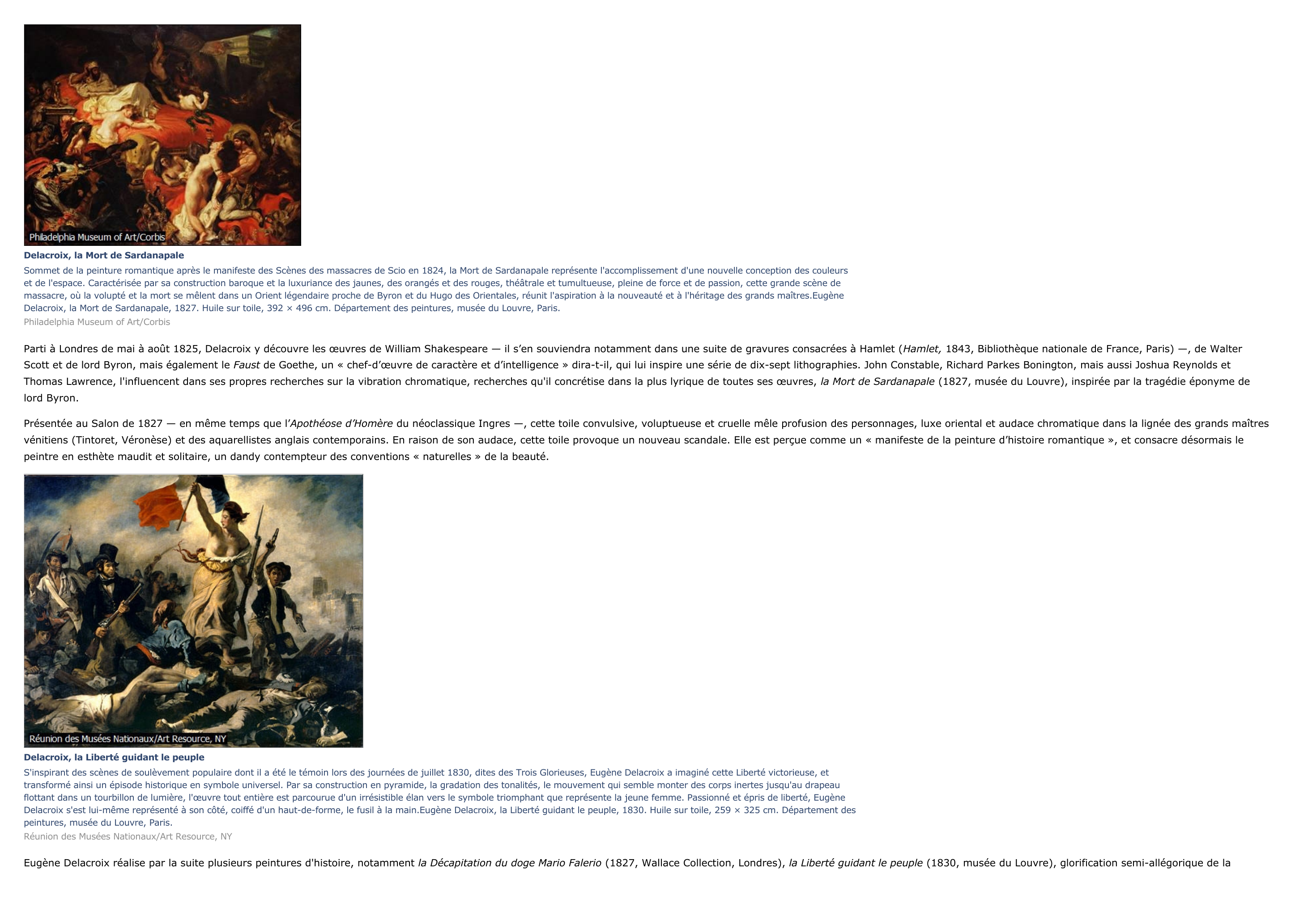 Prévisualisation du document Delacroix, Eugène - vie et oeuvre du peintre.