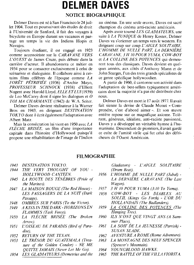 Prévisualisation du document DELMER DAVES