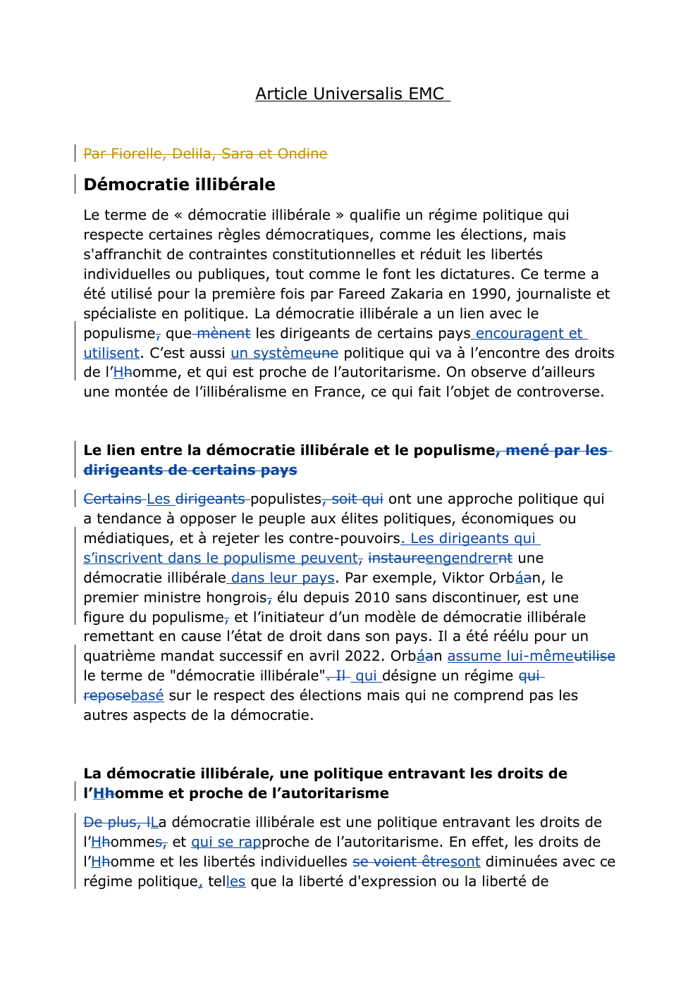 Prévisualisation du document Démocratie illibérale