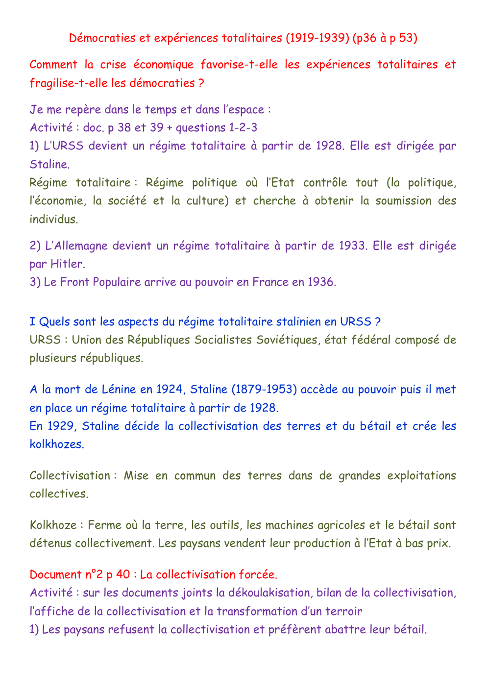 Prévisualisation du document Démocraties et expériences totalitaires