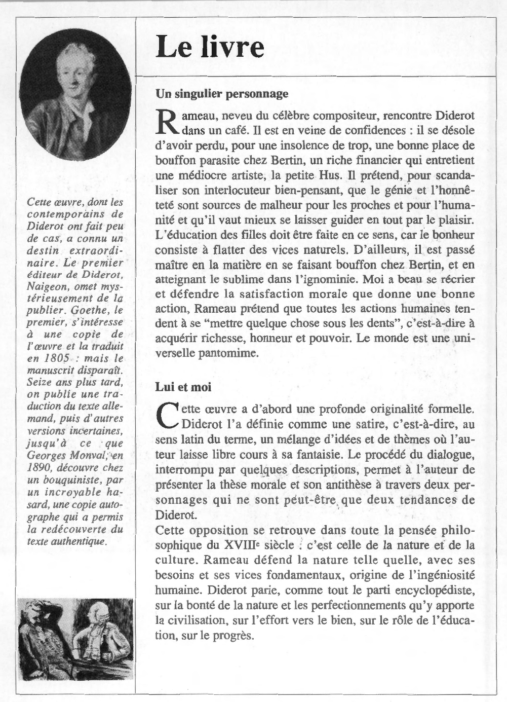 Prévisualisation du document Denis DIDEROT : Le Neveu de Rameau