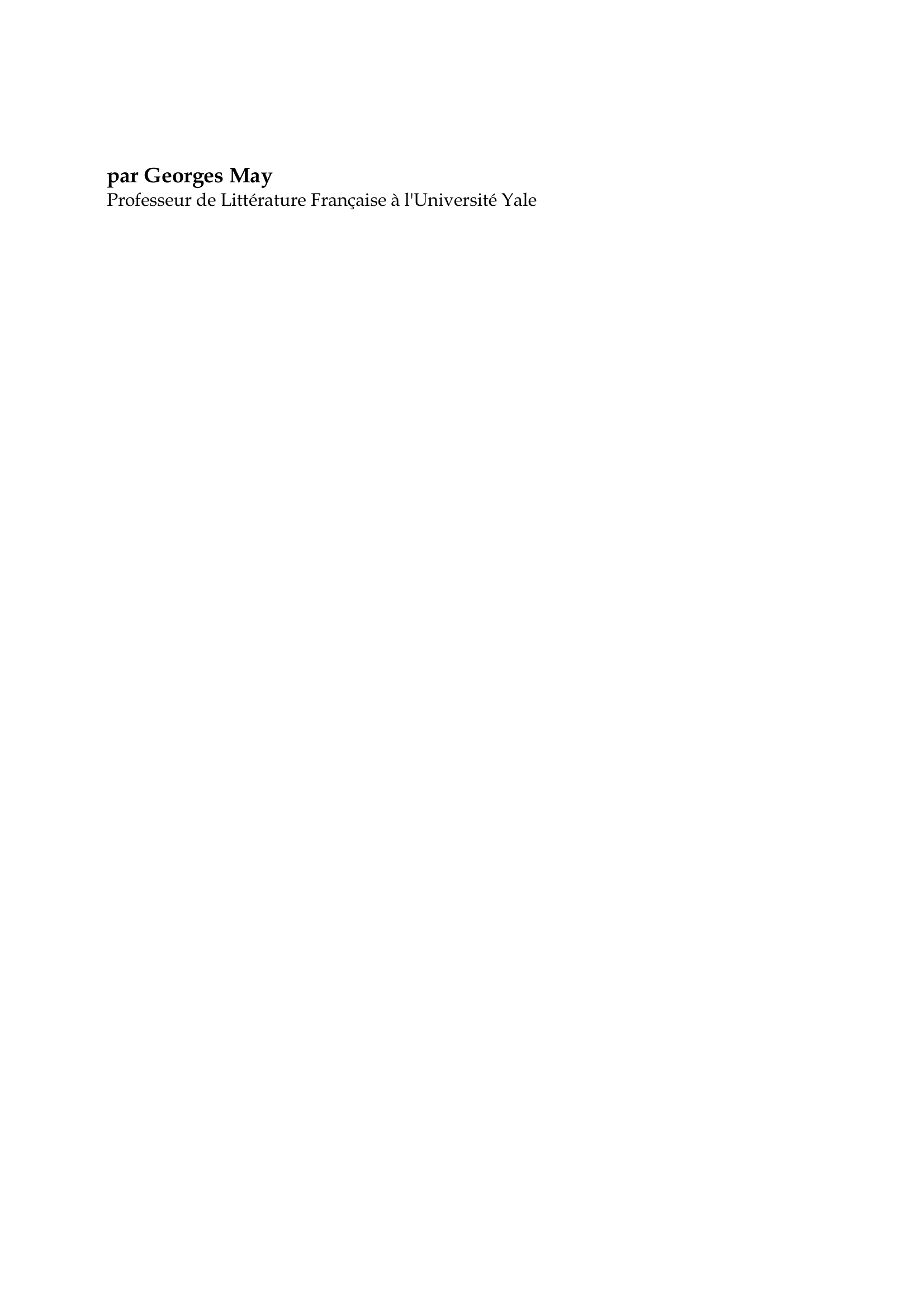 Prévisualisation du document Denis Diderot

par Georges May
Professeur de Littérature Française à l'Université Yale

La