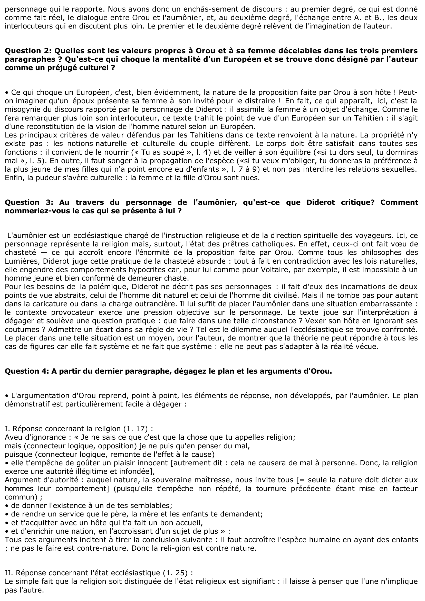 Prévisualisation du document Denis Diderot : SUPPLÉMENT AU VOYAGE DE BOUGAINVILLE