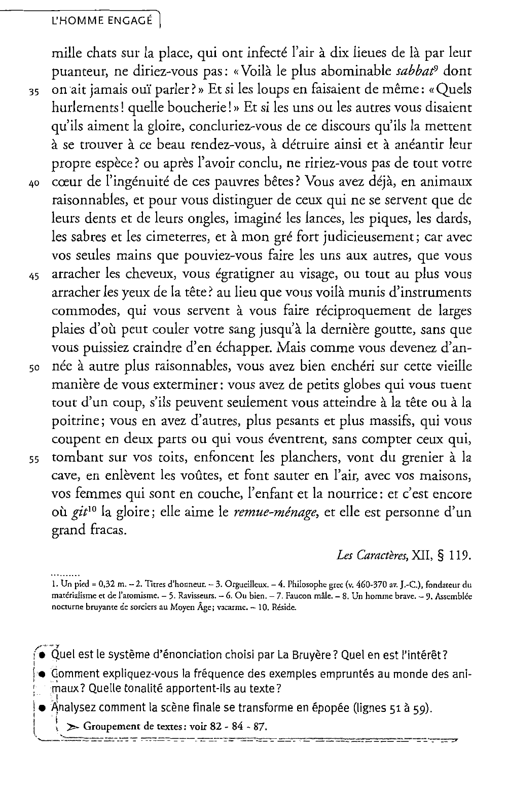 Prévisualisation du document Dénonciation de la guerre  	Jean de LA BRUYERE