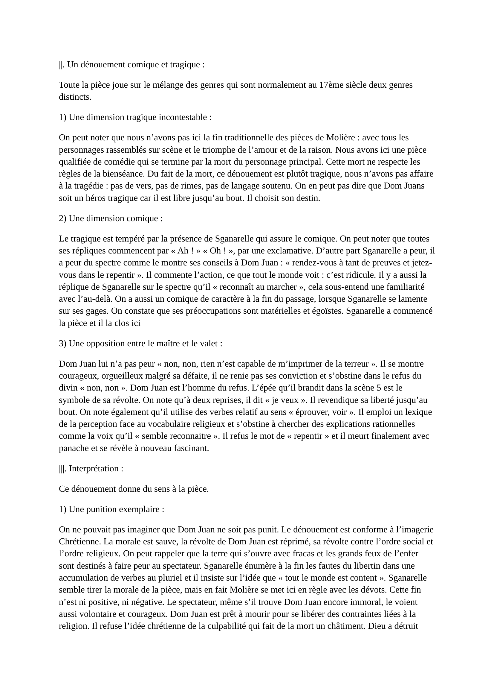 Prévisualisation du document Dénouement Dom Juan