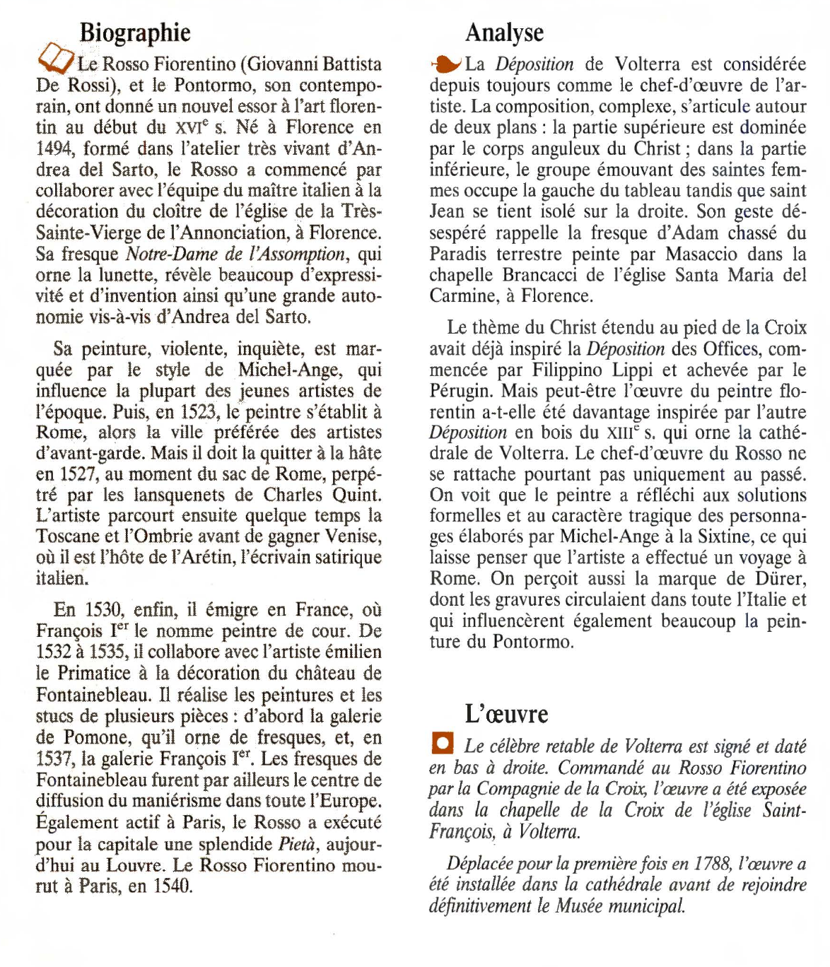 Prévisualisation du document DÉPOSITION de Le Rosso Fiorentino