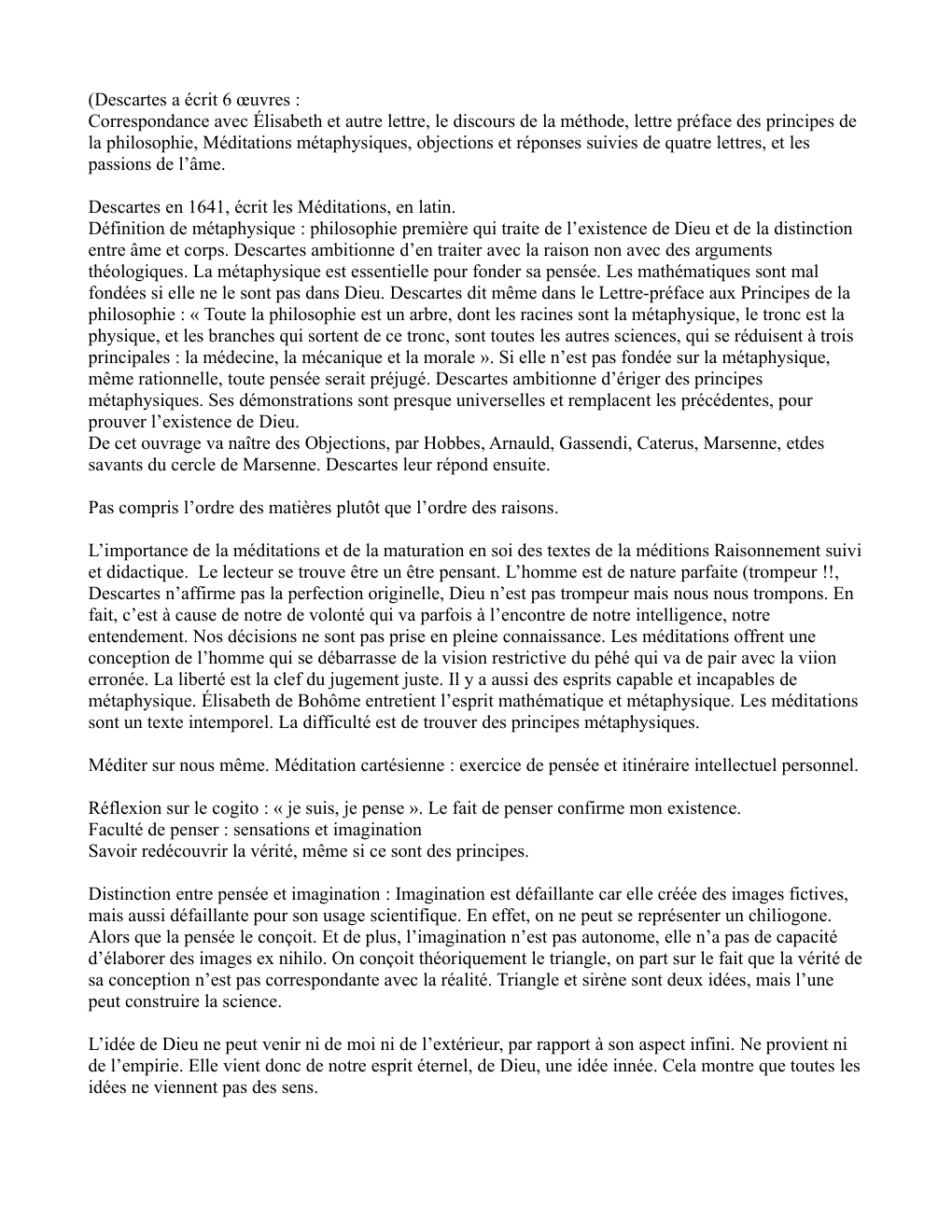 Prévisualisation du document Descartes a écrit 6 œuvres