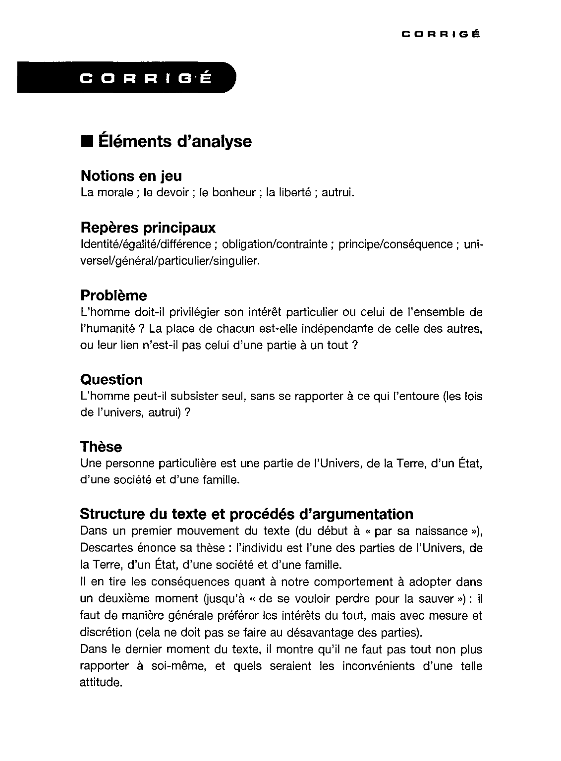 Prévisualisation du document Descartes: ... bien que chacun de nous soit une personne séparée des autres ...