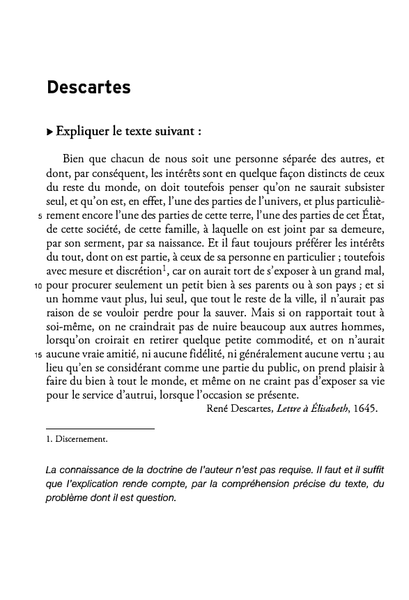 Prévisualisation du document Descartes
► Expliquer le texte suivant :
Bien que chacun de nous soit une personne séparée des autres, et
dont,...