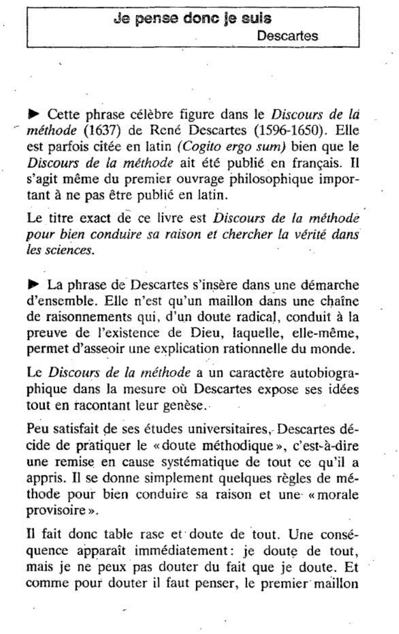 Prévisualisation du document Descartes: Le cogito