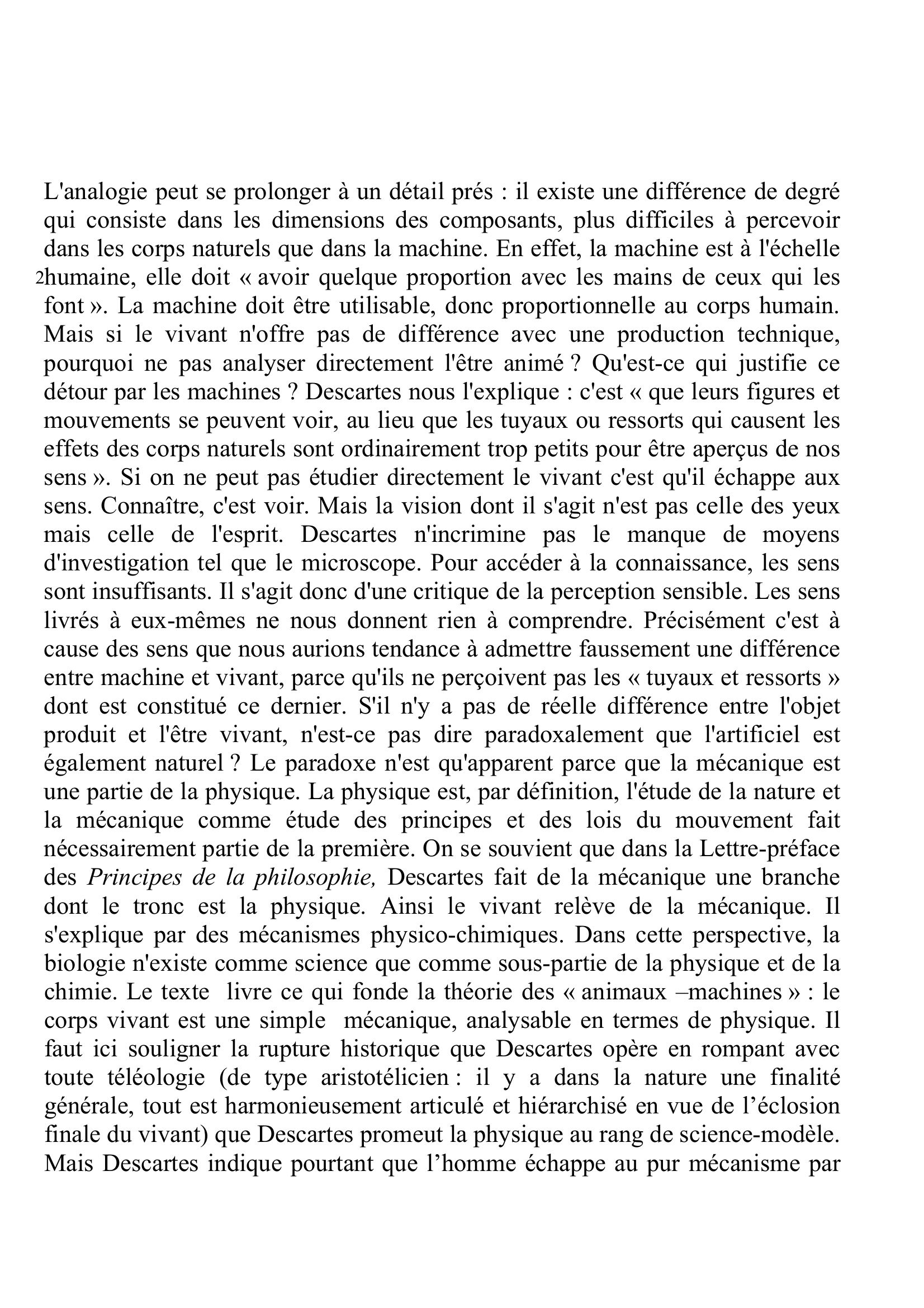 Prévisualisation du document Descartes, Principes de la philosophie, 1641, IV, article 203. Commentaire