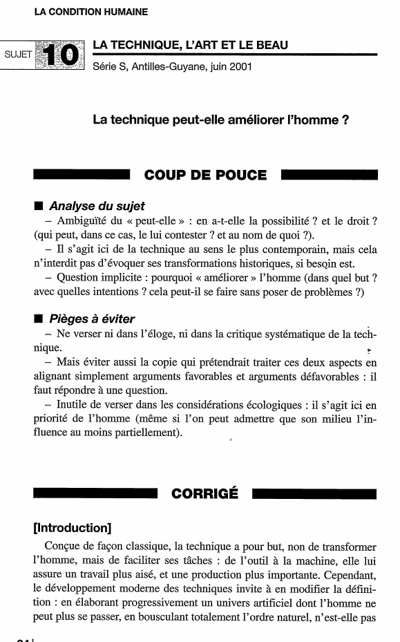 Prévisualisation du document désormais en mesure de modifier, non seulement l'environnement, mais
bien l'homme lui-même? Se deman_der si la. technique peut améliorer
l'homme,...