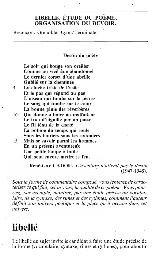 Prévisualisation du document Destin du poète - René-Guy CADOU