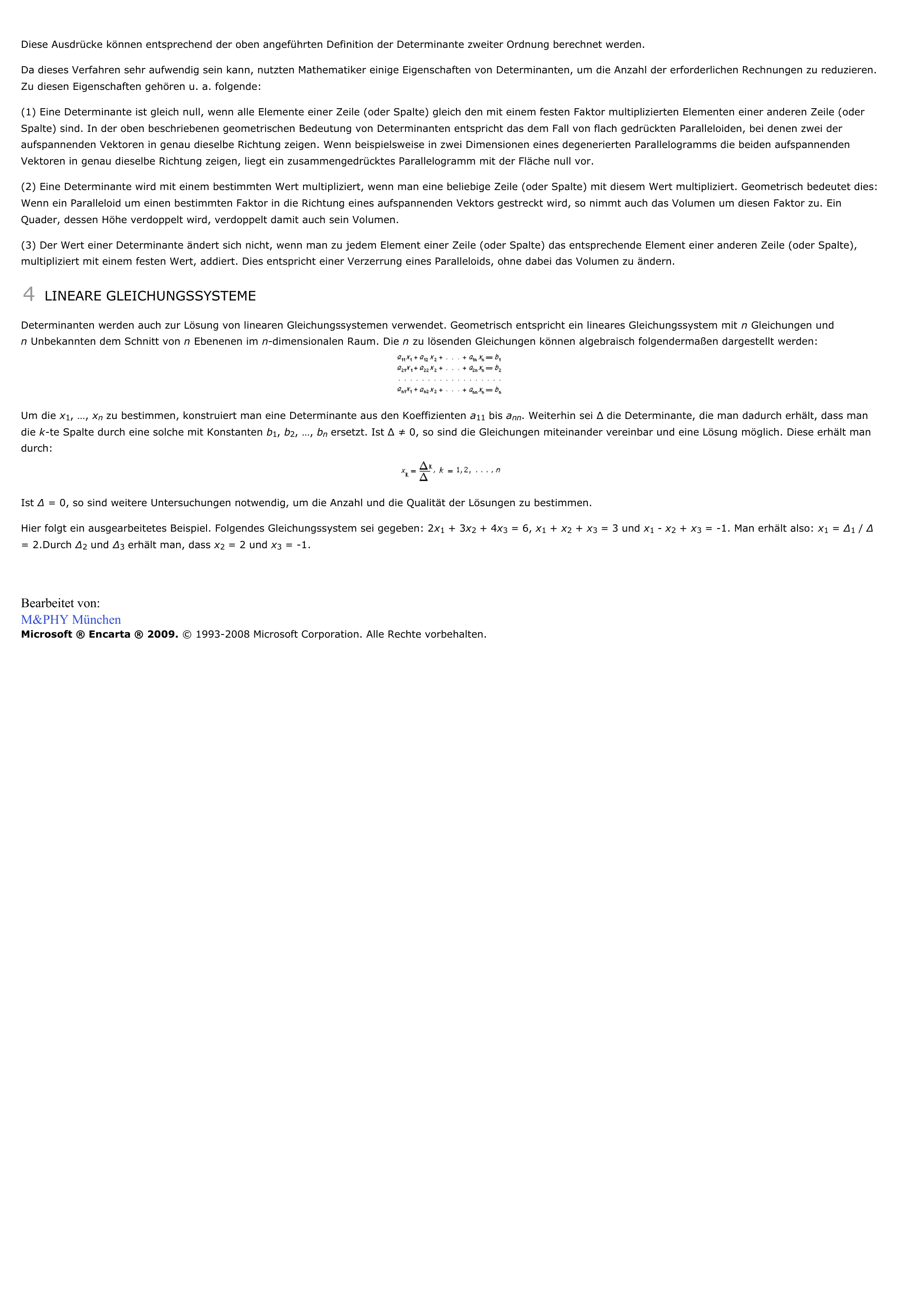 Prévisualisation du document Determinante - Mathematik.
