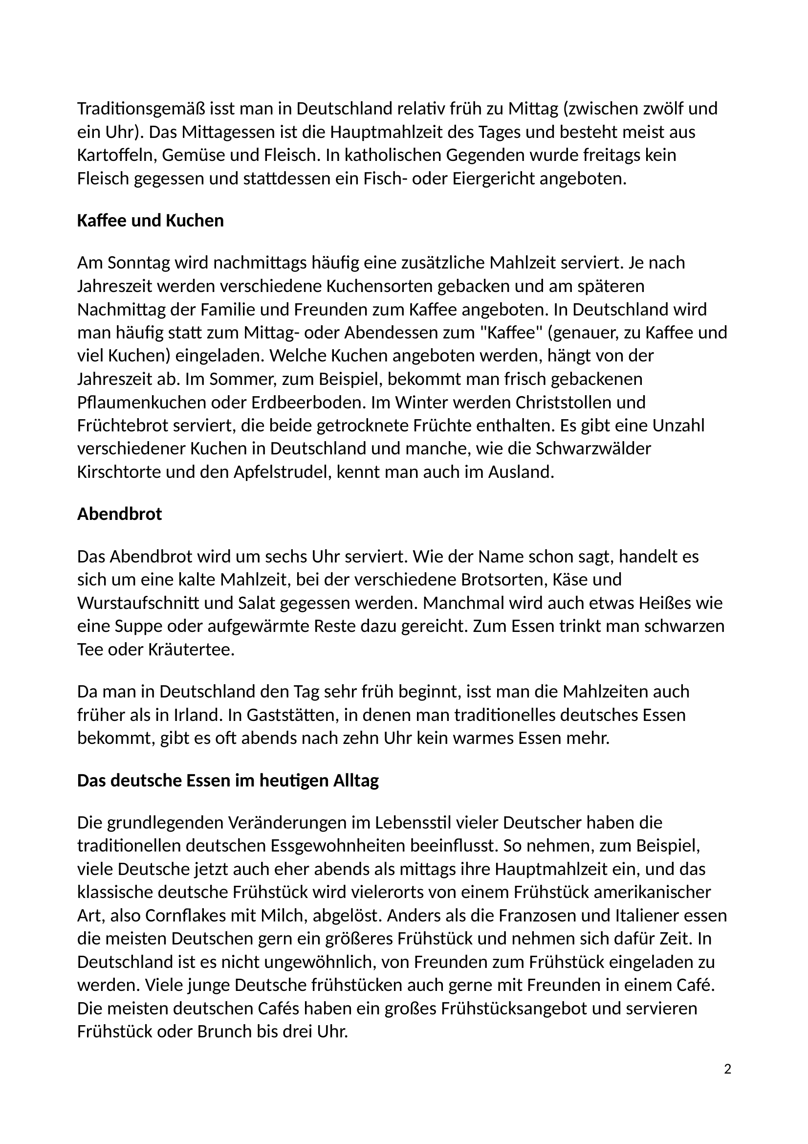 Prévisualisation du document Deutsche Essgewohneiten
