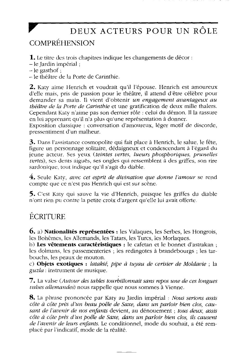 Prévisualisation du document DEUX ACTEURS POUR UN RÔLE COMPRÉHENSION - Contes Fantastiques de Théophile Gautier