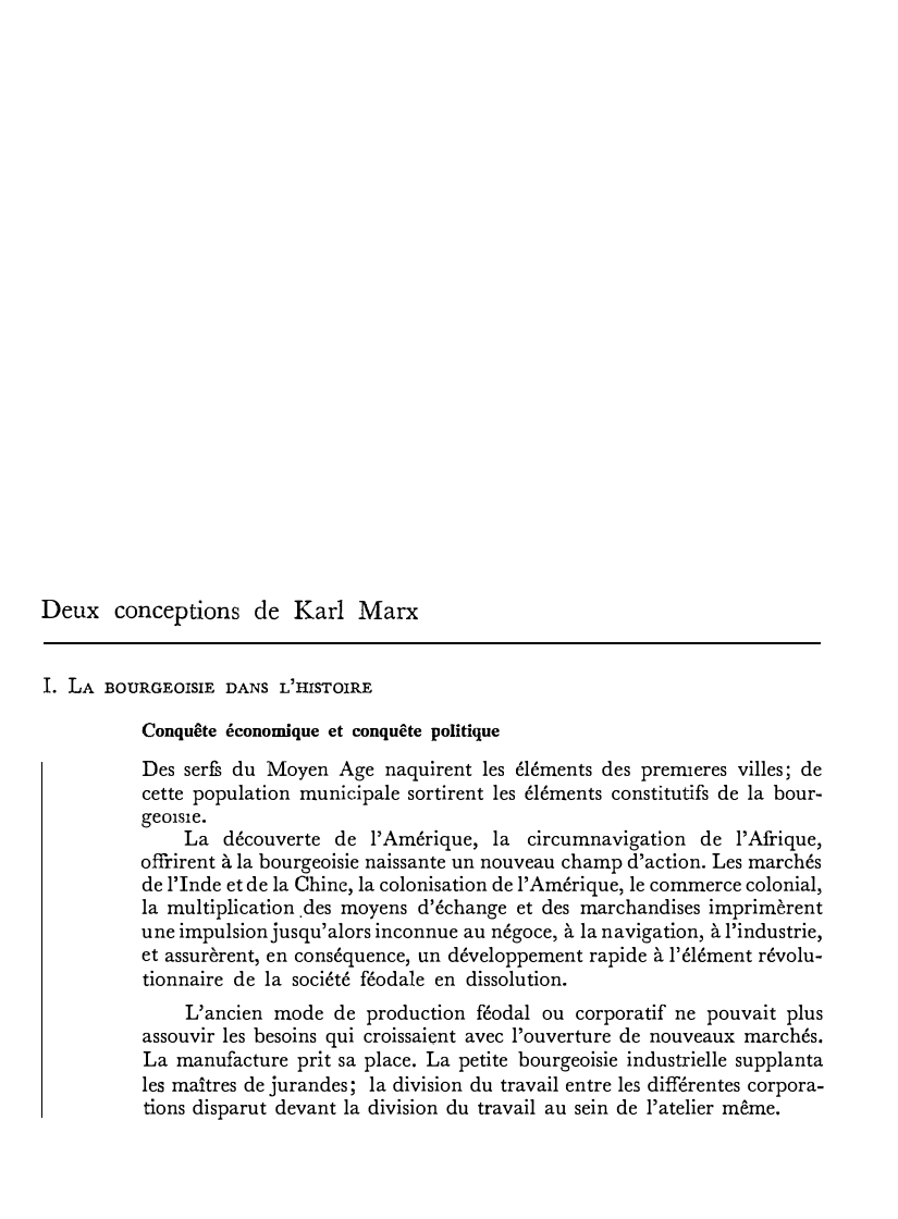 Prévisualisation du document Deux conceptions de Karl Marx