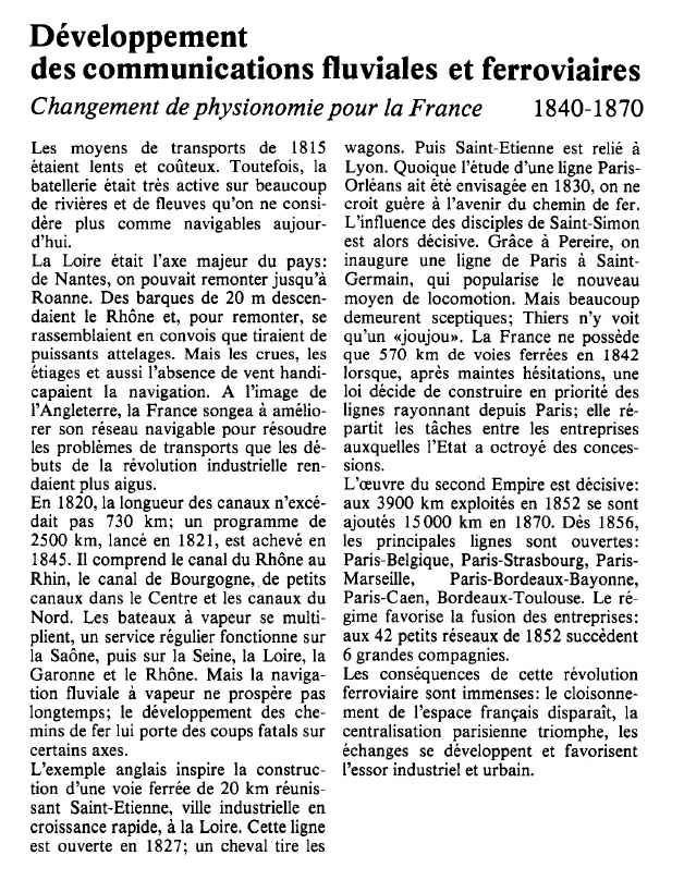 Prévisualisation du document Développementdes communications fluviales et ferroviaires.