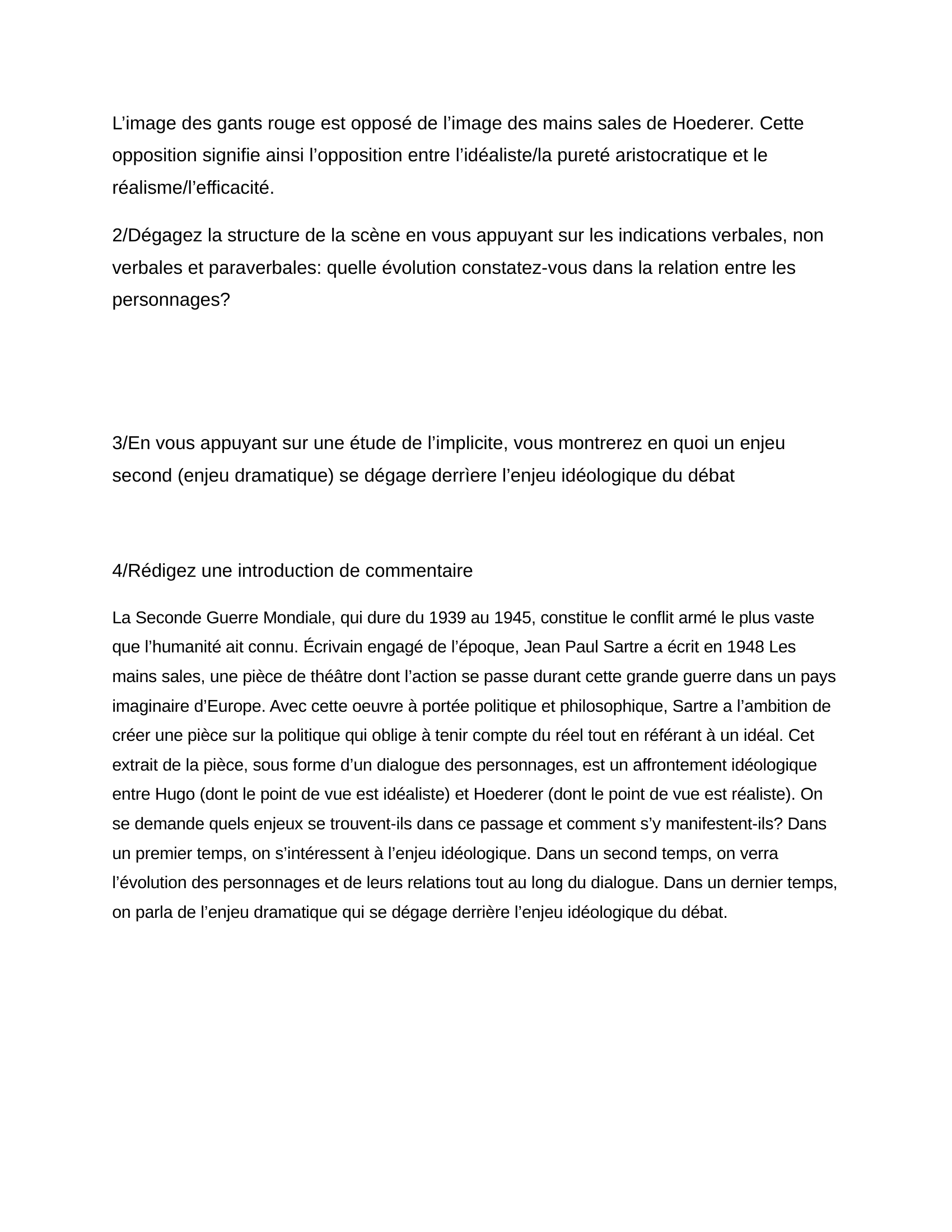 Prévisualisation du document Devoir Maison Sartre