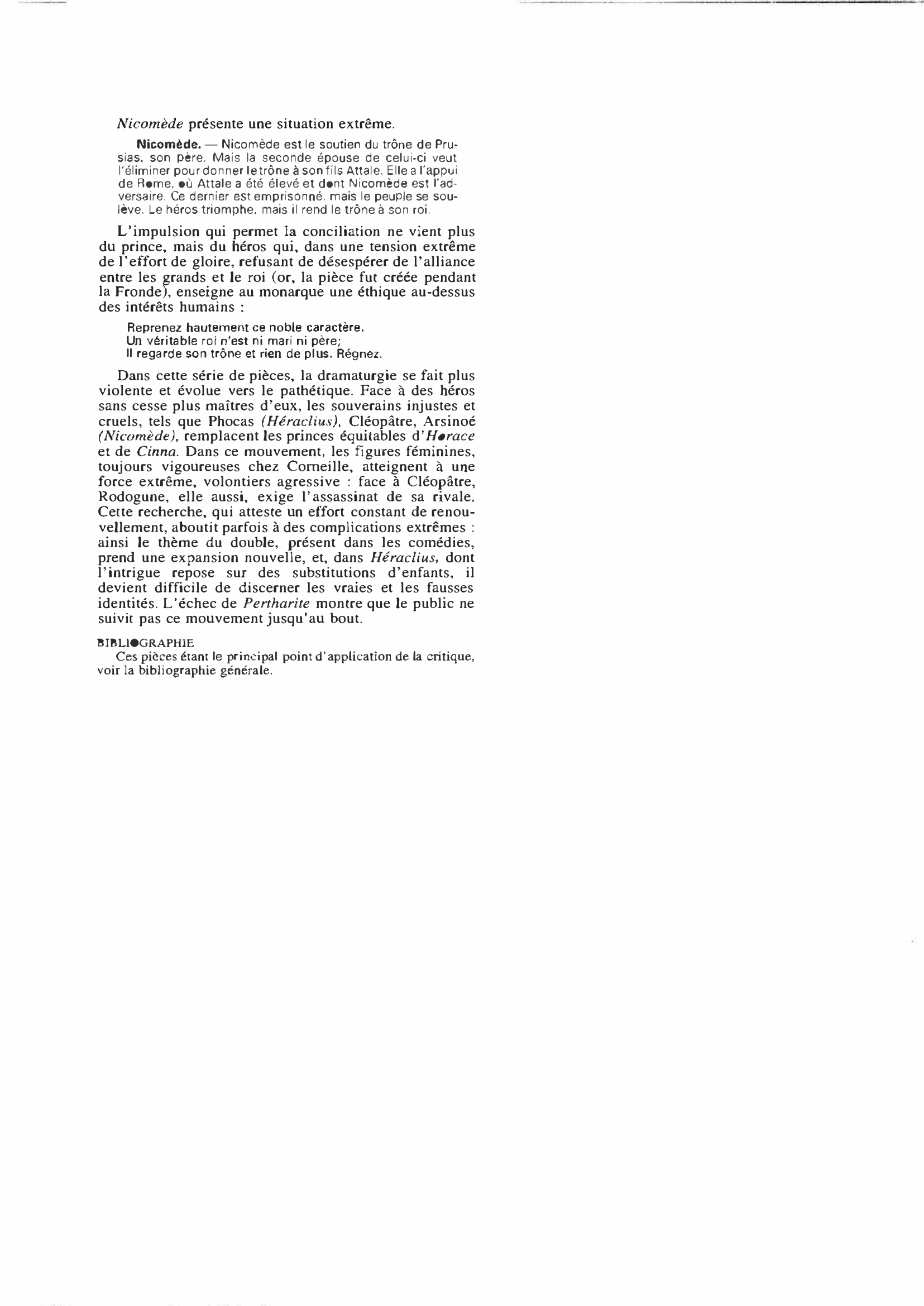 Prévisualisation du document D'Horace à Pertharite: oeuvre de Corneille : Fiche de lecture