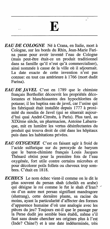 Prévisualisation du document Dictionnaire des inventions - Lettre: E