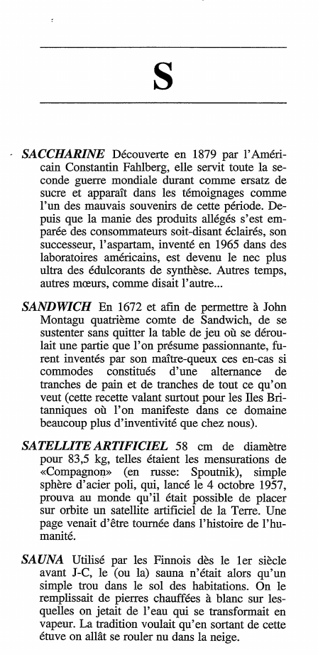 Prévisualisation du document Dictionnaire des inventions - Lettre: S