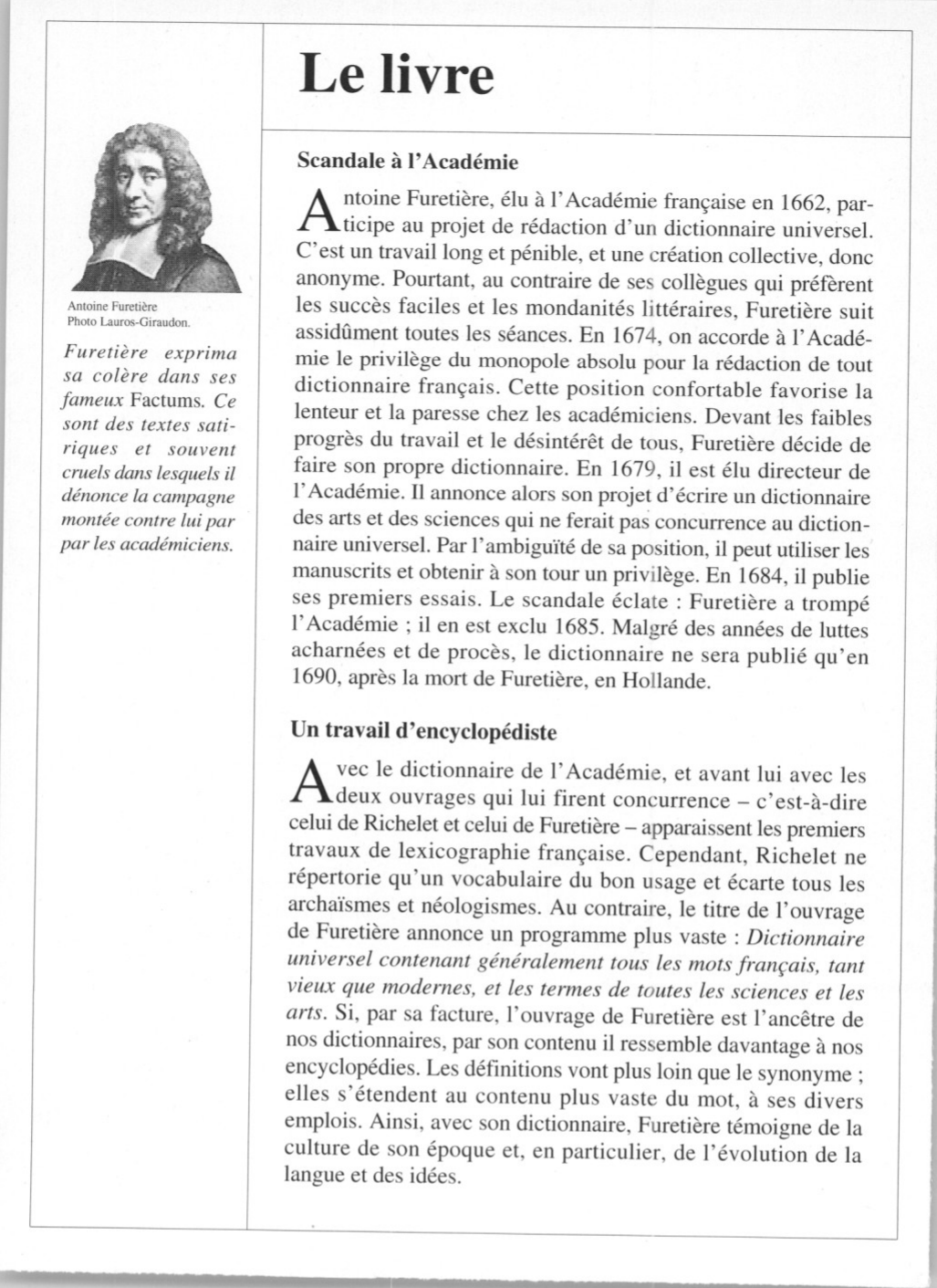 Prévisualisation du document Dictionnaire universel de Antoine FURETIÈRE