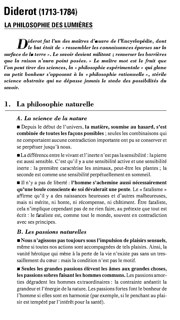Prévisualisation du document Diderot (1713-1784): LA PHILOSOPHIE DES LUMIÈRES