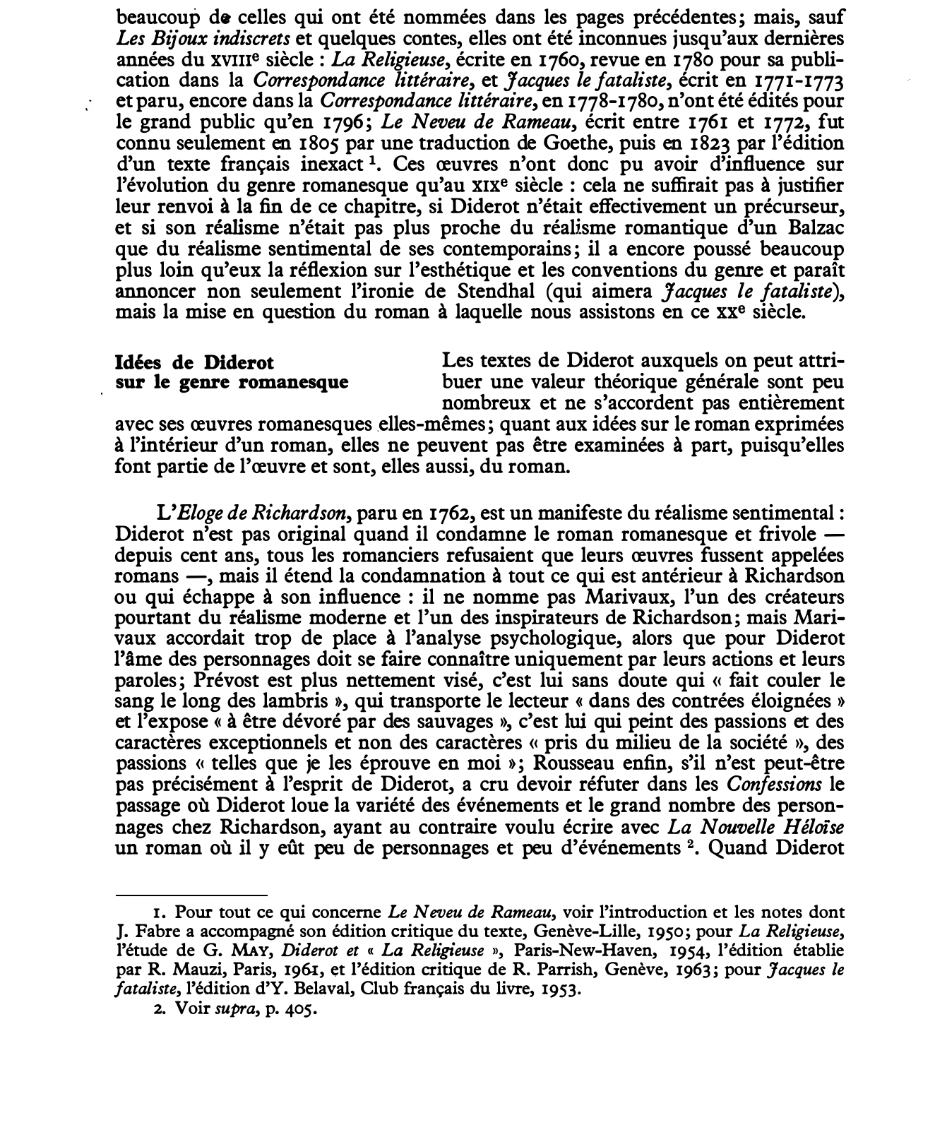 Prévisualisation du document Diderot - Histoire de la littérature
