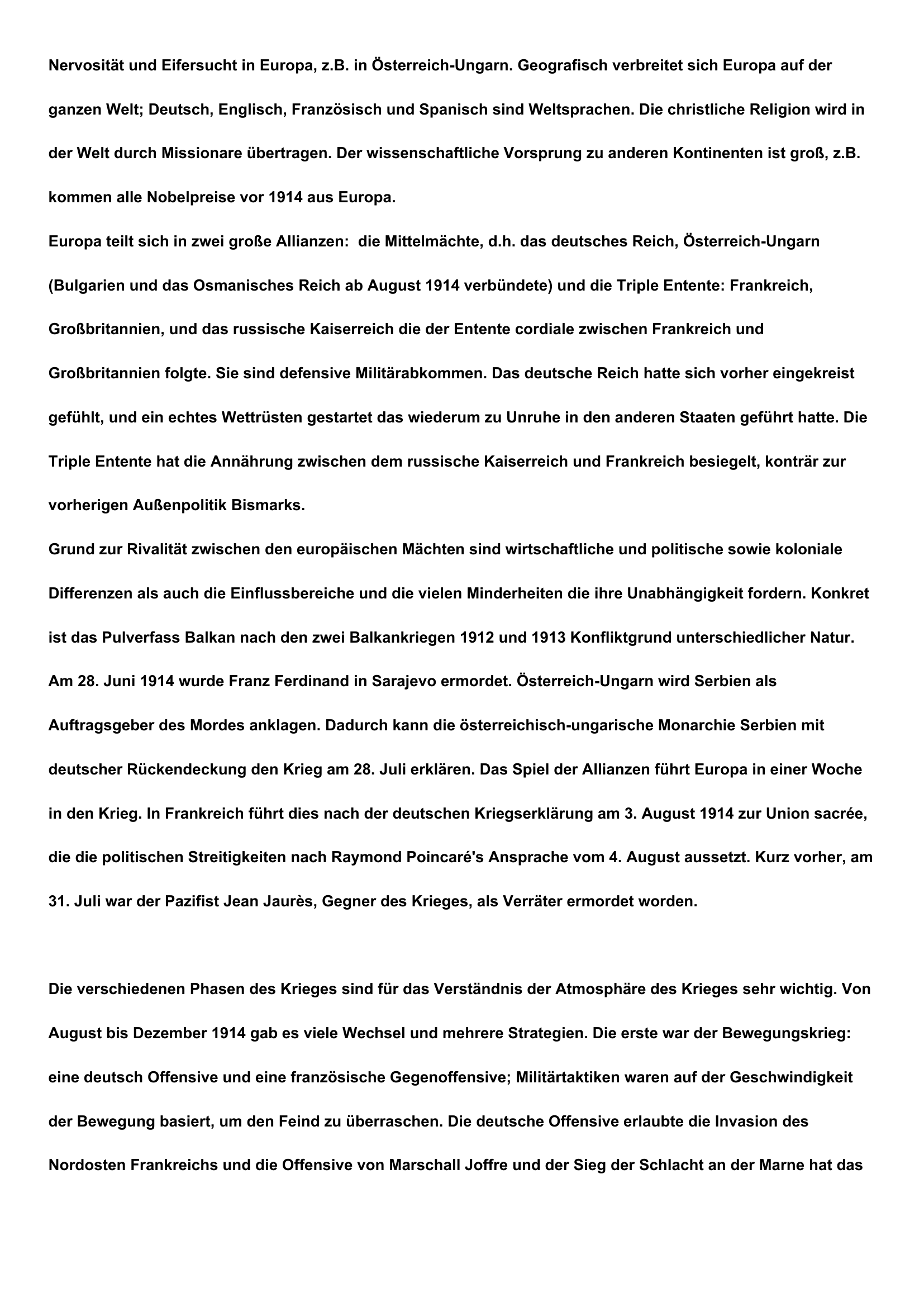 Prévisualisation du document Die erste Weltkrieg (allemand)