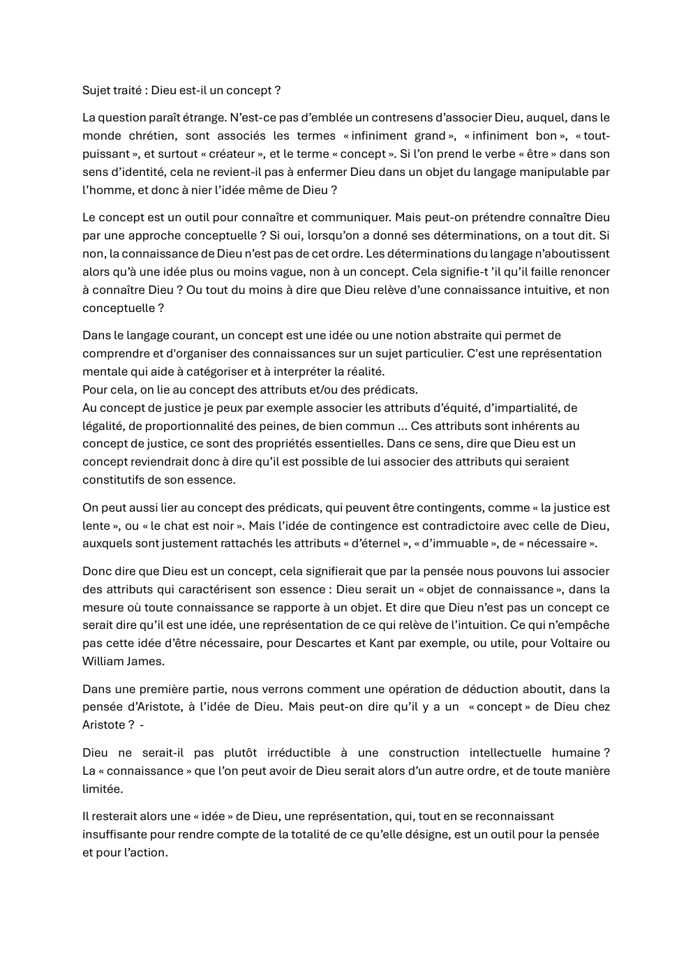 Prévisualisation du document Dieu est il un concept ?