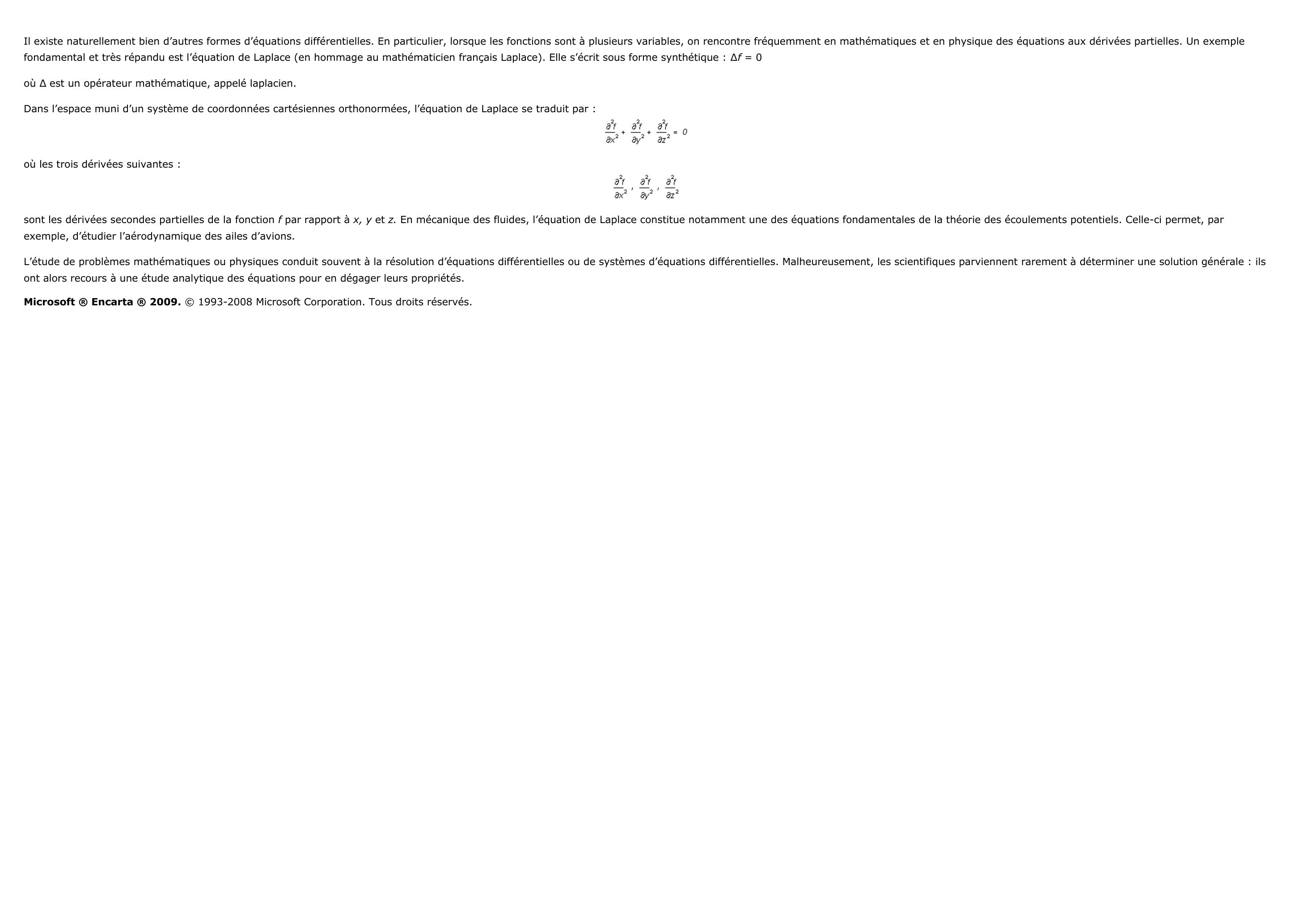 Prévisualisation du document différentielles, équations - mathématiques.