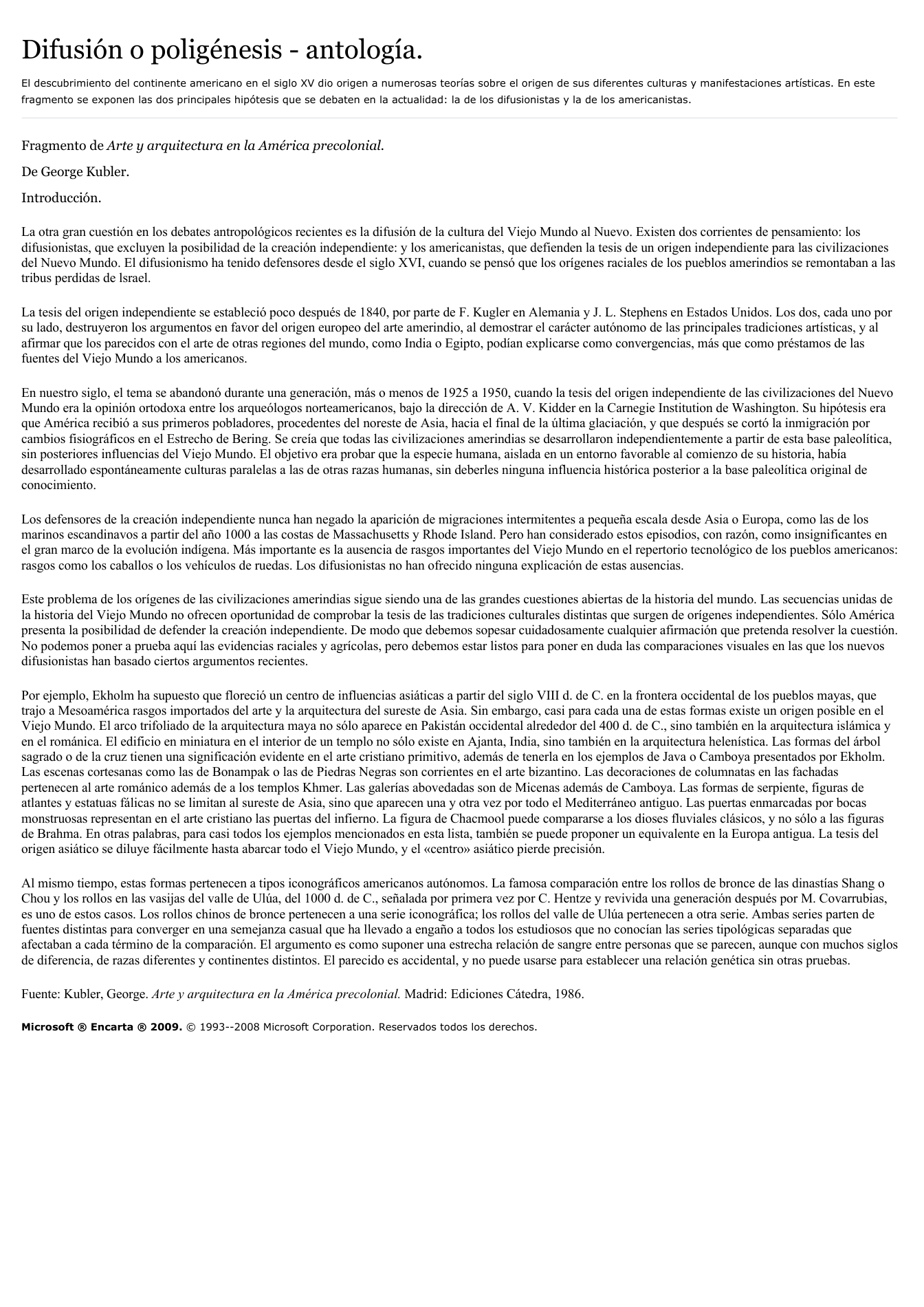 Prévisualisation du document Difusión o poligénesis - antología.