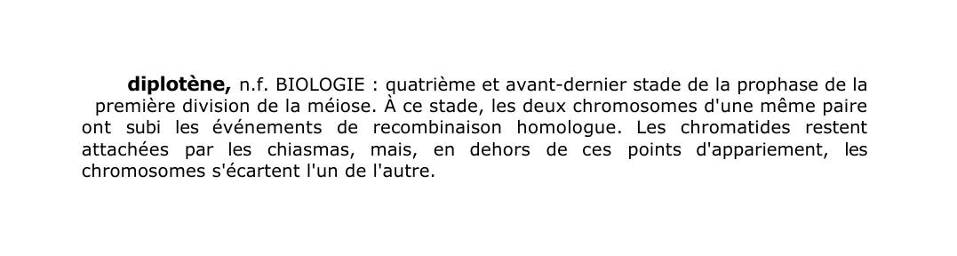 Prévisualisation du document diplotène, n.