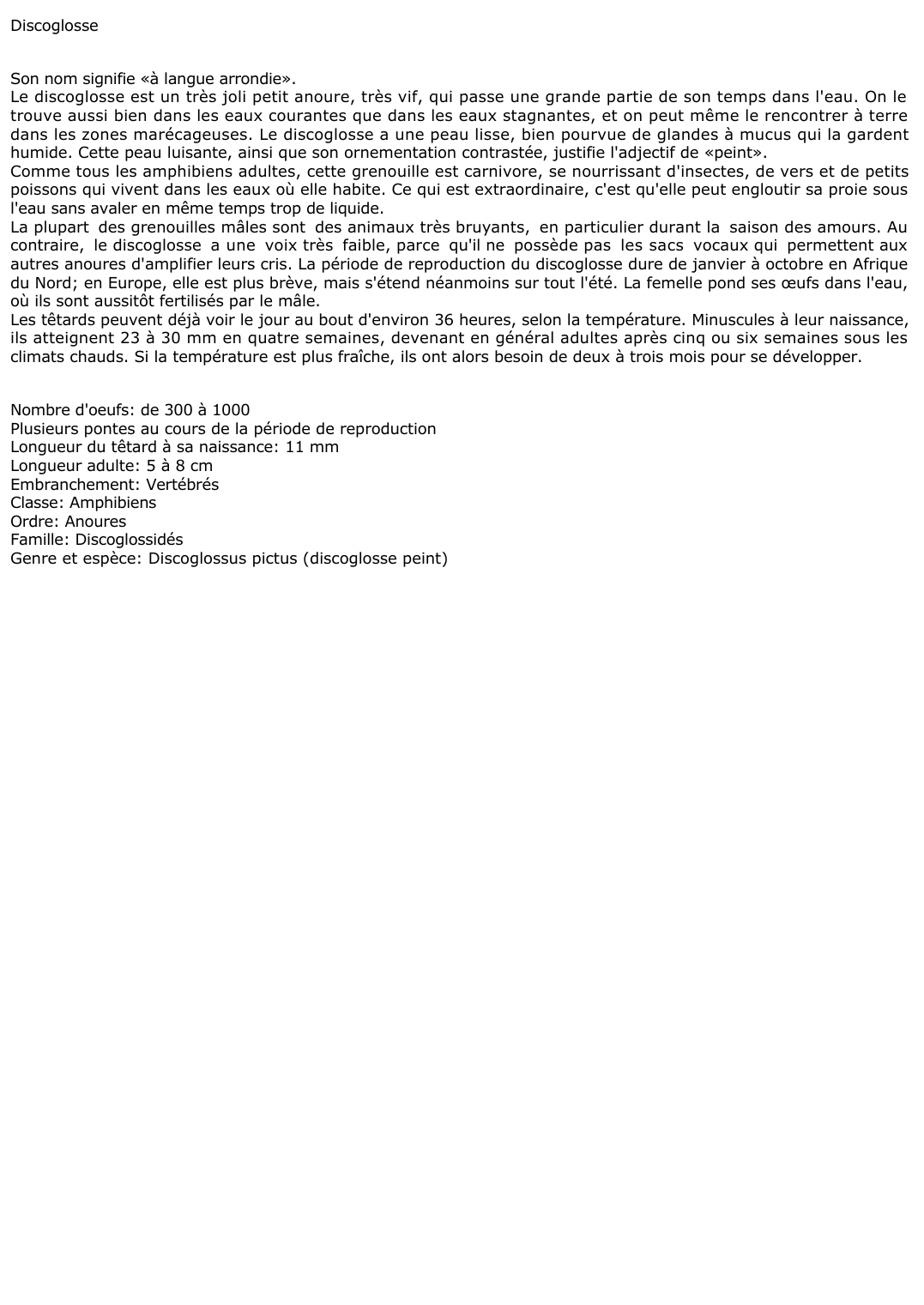 Prévisualisation du document Discoglosse