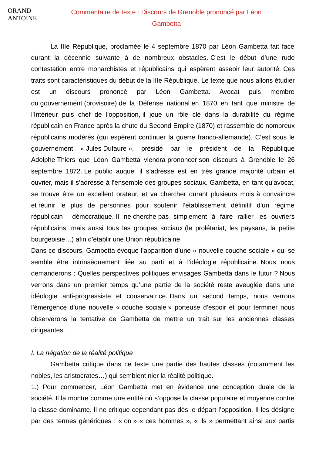 Prévisualisation du document Discours de Grenoble (Léon Gambetta)
