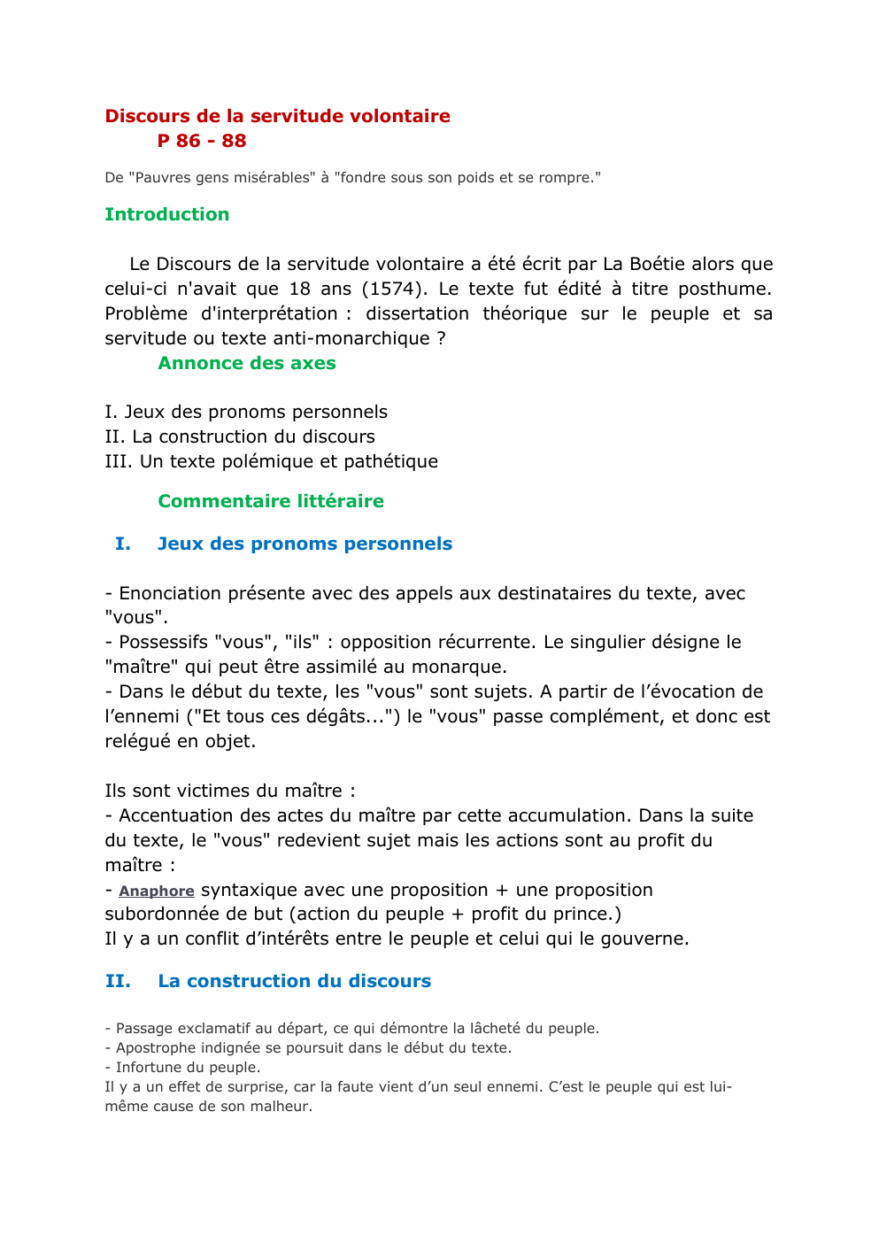 Prévisualisation du document Discours de la servitude volontaire où le contr'un