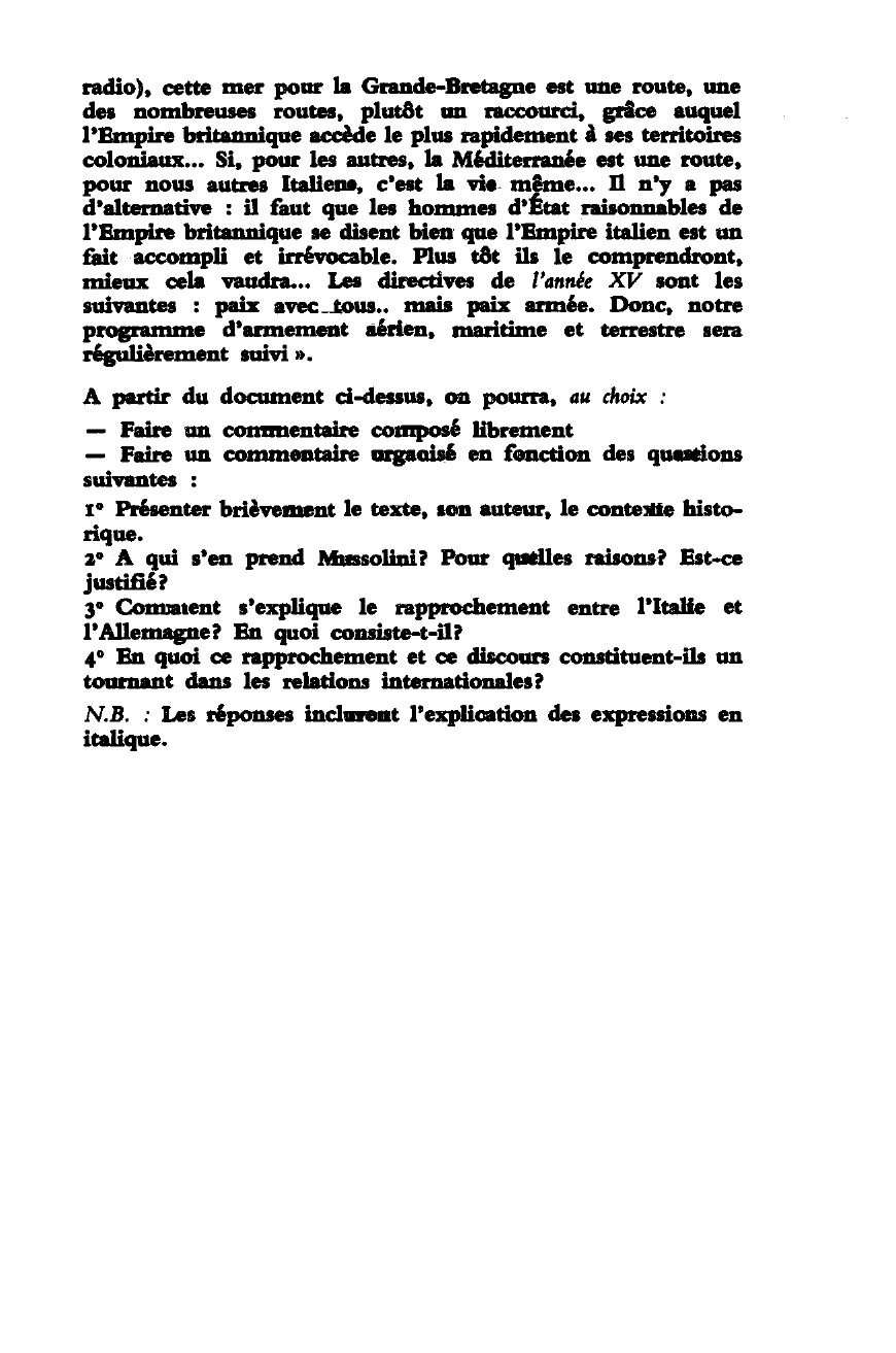 Prévisualisation du document Discours de Mussolini à Milan le 1er novembre 1936 (document)