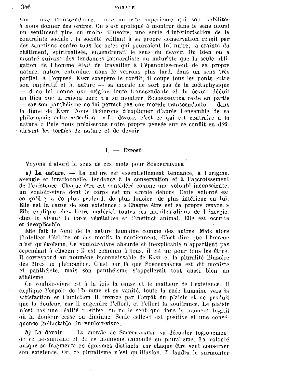 Prévisualisation du document Discutez cette parole de Schopenhauer : « Le devoir, c'est ce qui est contraire à la nature »