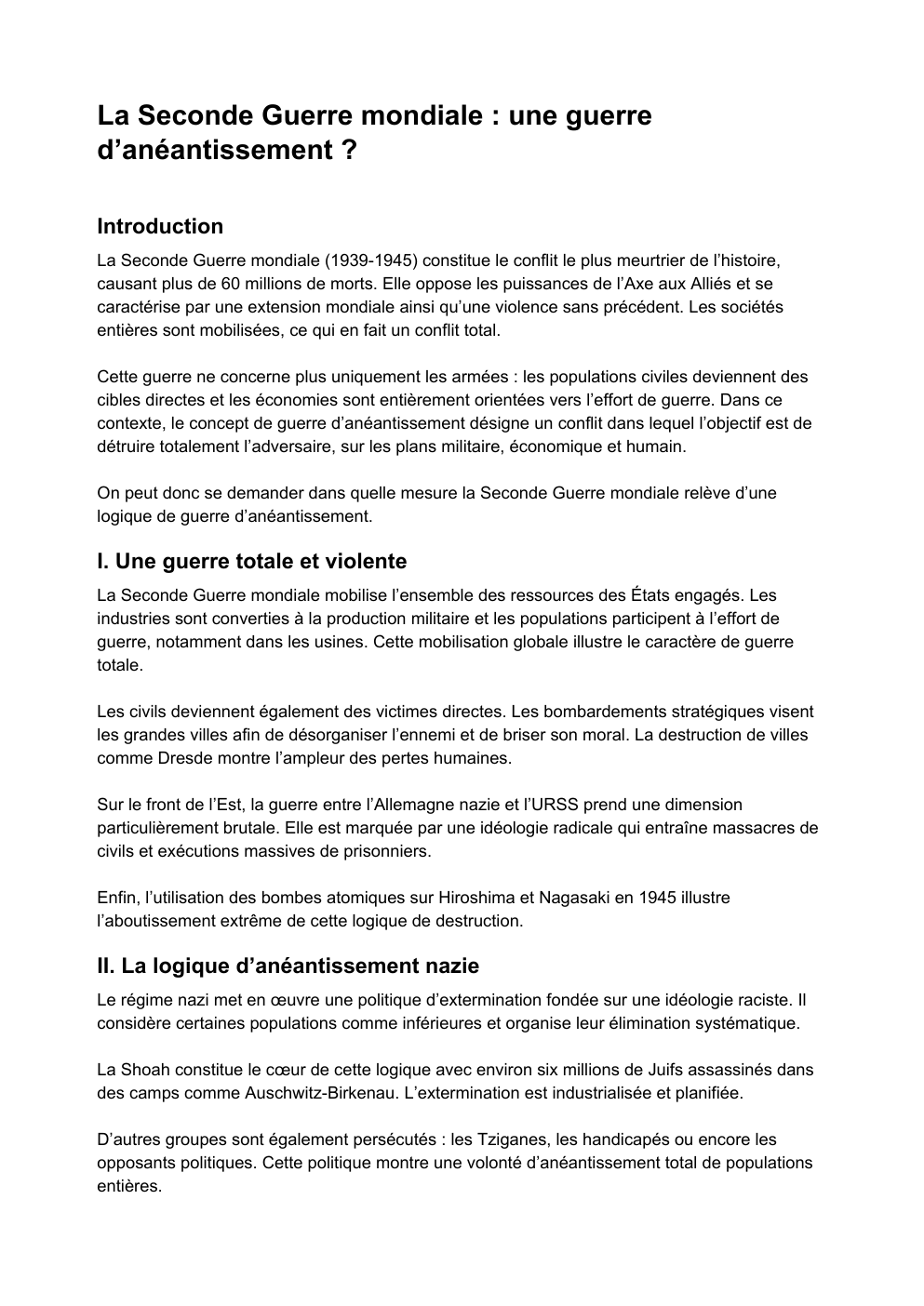 Prévisualisation du document Dissert 2nde guerre mondiale une guerre d’anéantissement