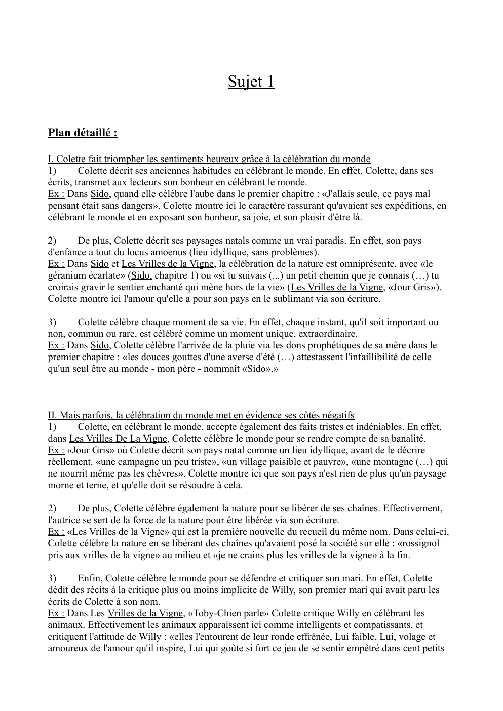 Prévisualisation du document Dissertation Colette