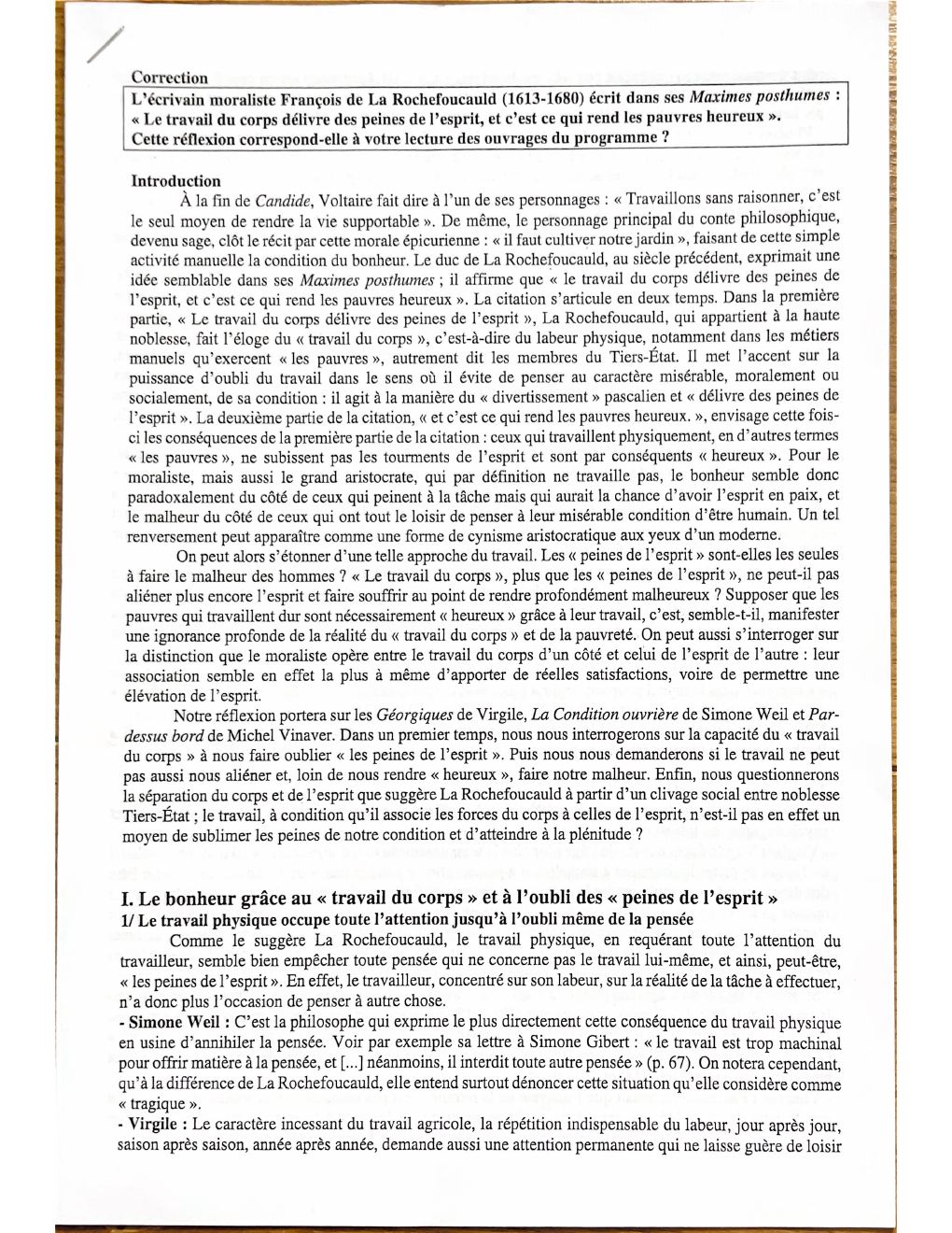Prévisualisation du document Dissertation de La Rochefoucauld