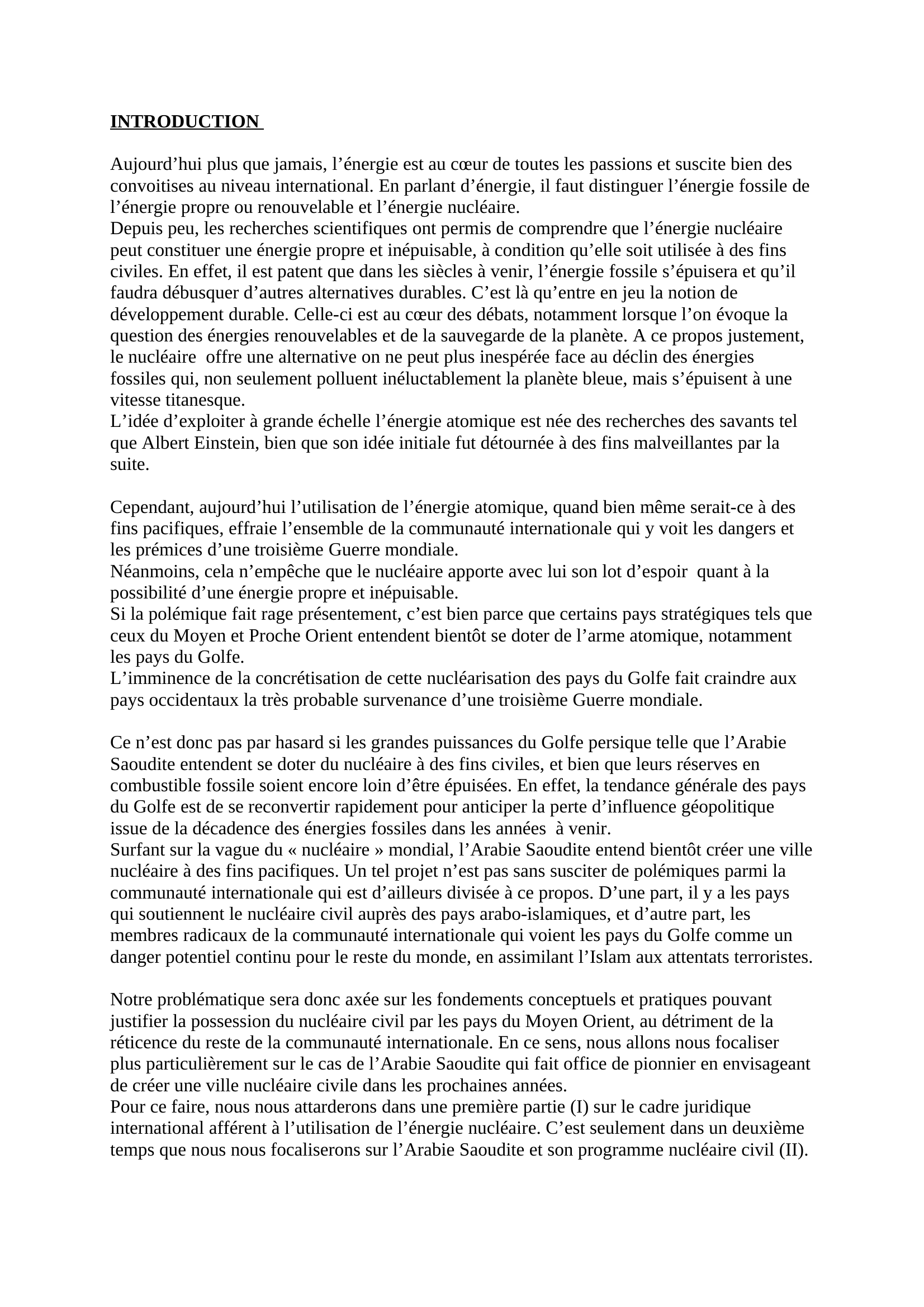 Prévisualisation du document Dissertation Droit Nucléaire